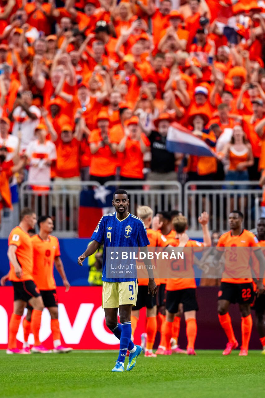 Alexander Isak of Sweden looks dejected
