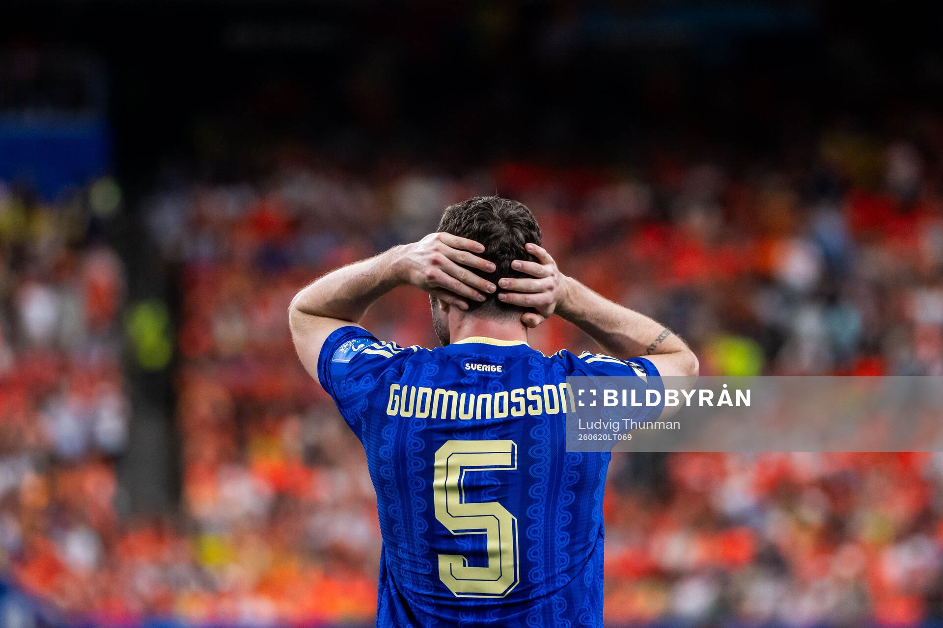 Gabriel Gudmundsson of Sweden looks dejected