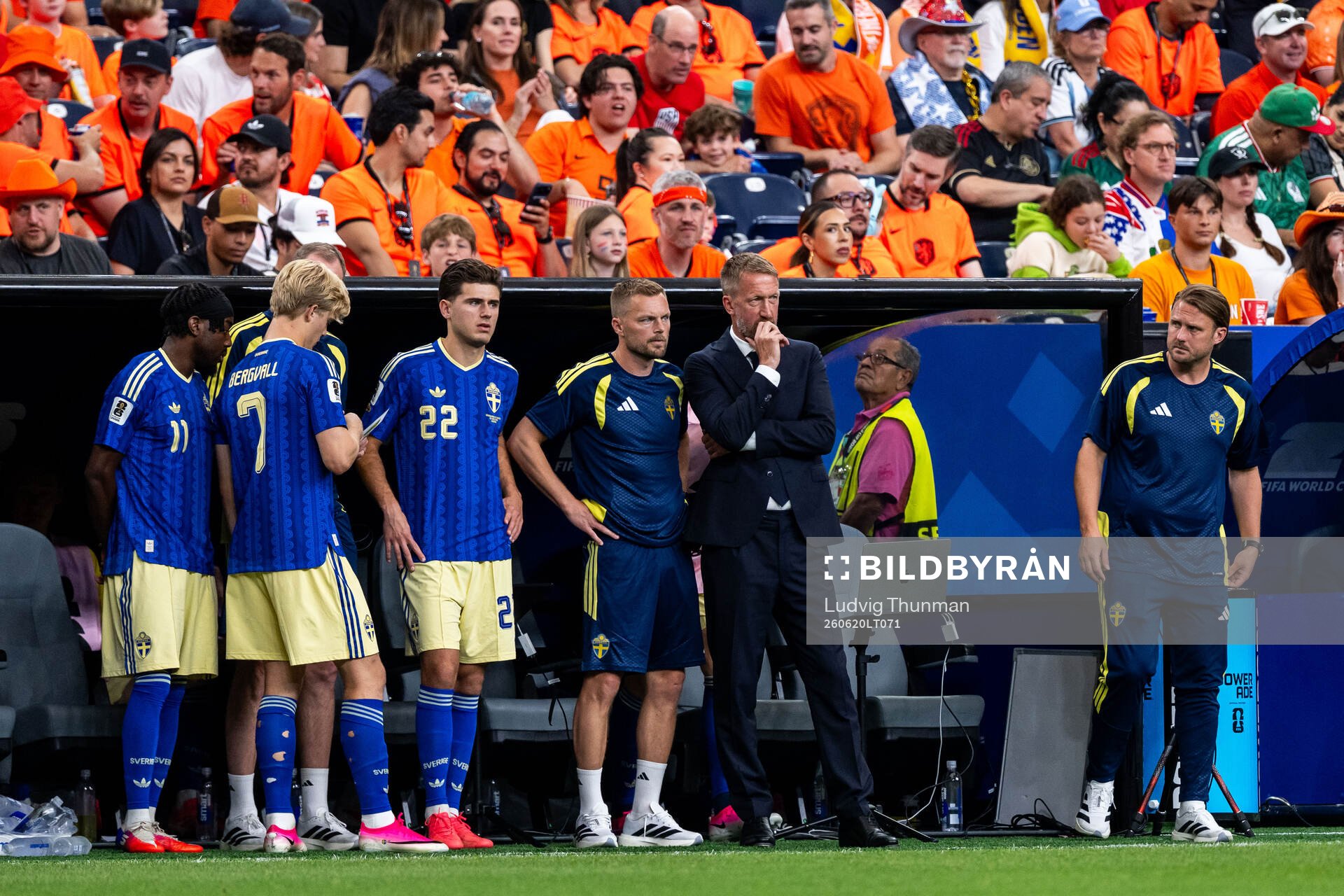 Anthony Elanga, Lucas Bergvall, Besfort Zeneli, assistant