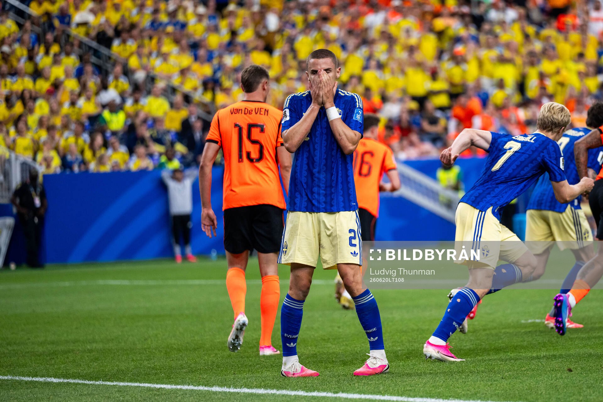 Gustaf Lagerbielke of Sweden looks dejected