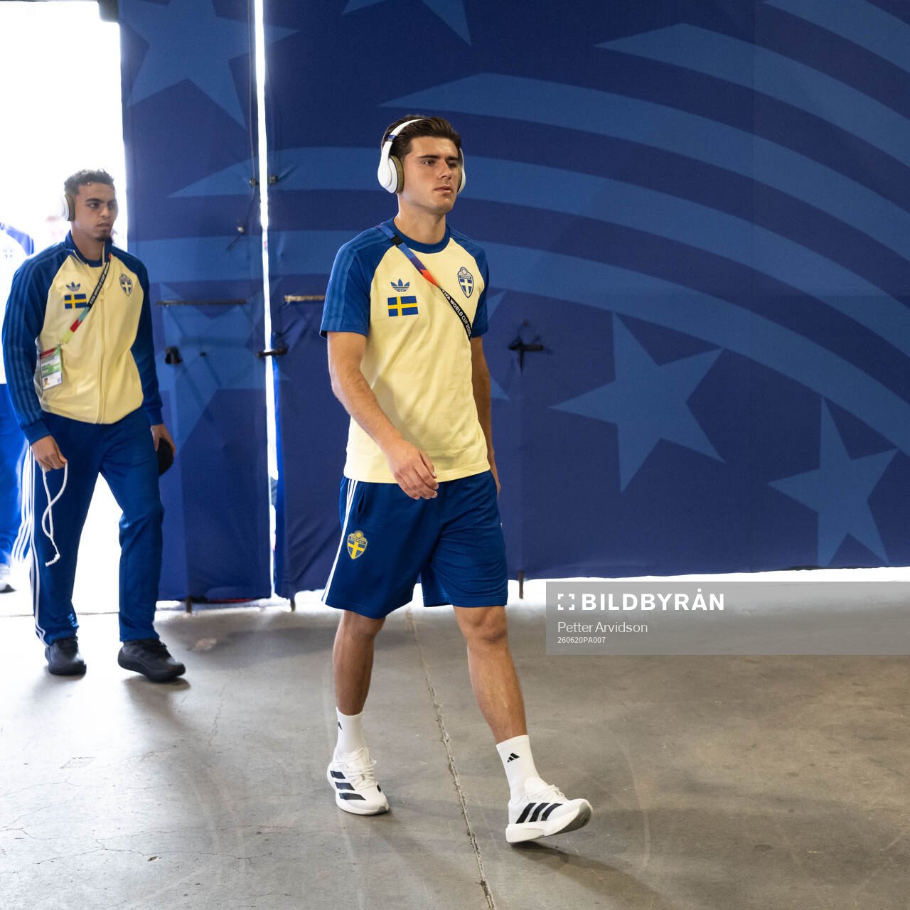 Besfort Zeneli of Sweden arrives at Houston Stadium