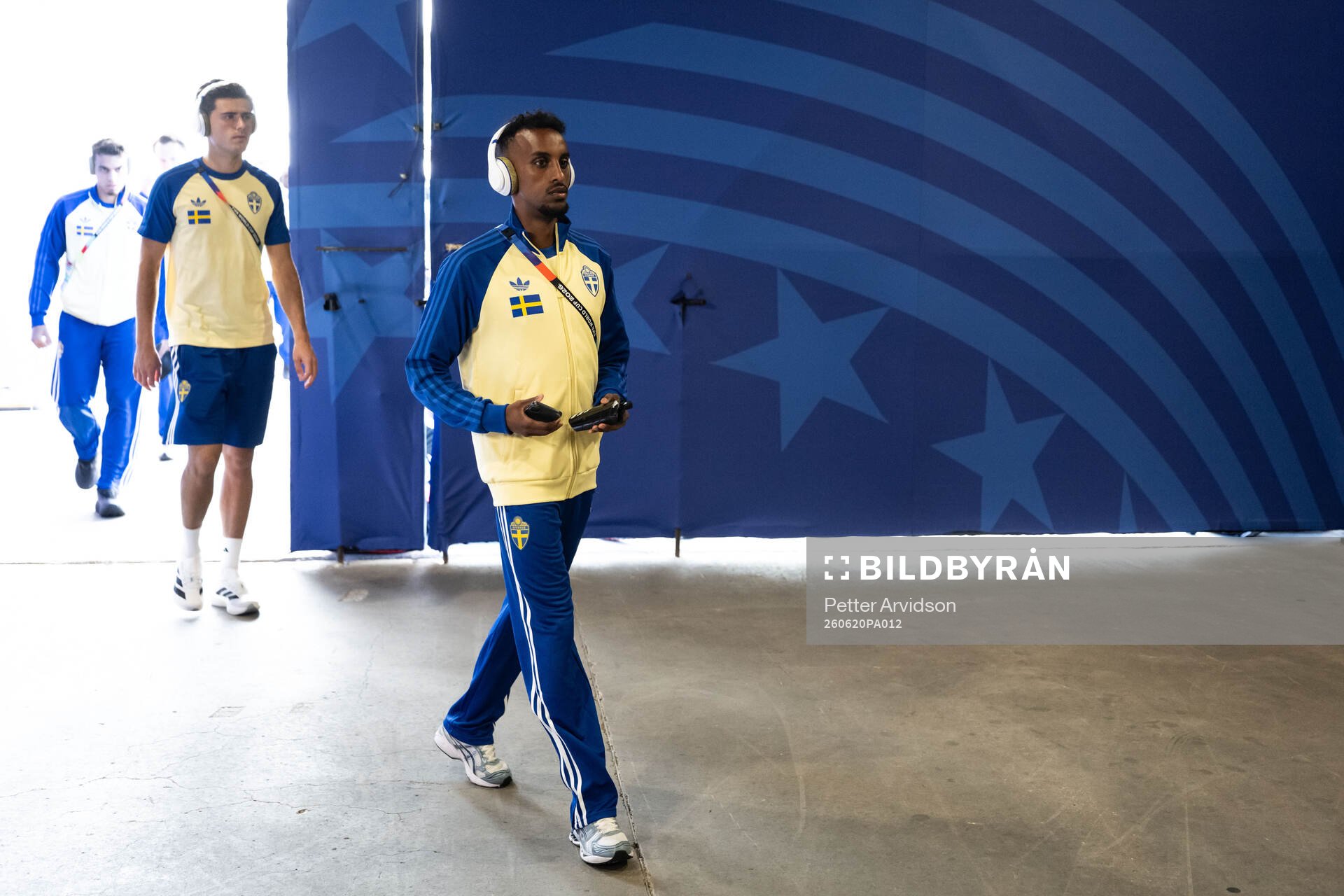 Taha Ali of Sweden arrives at Houston Stadium