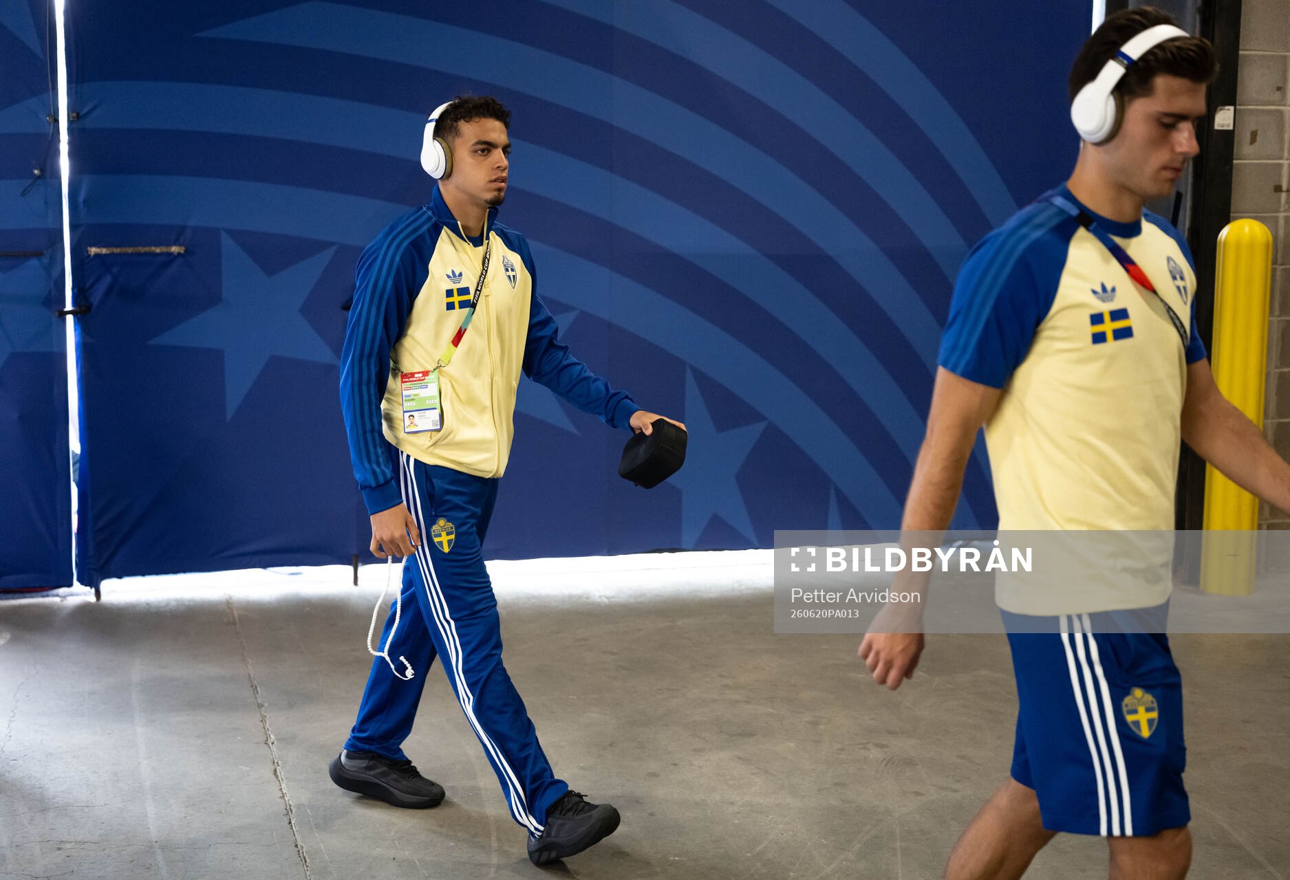 Yasin Ayari of Sweden arrives at Houston Stadium