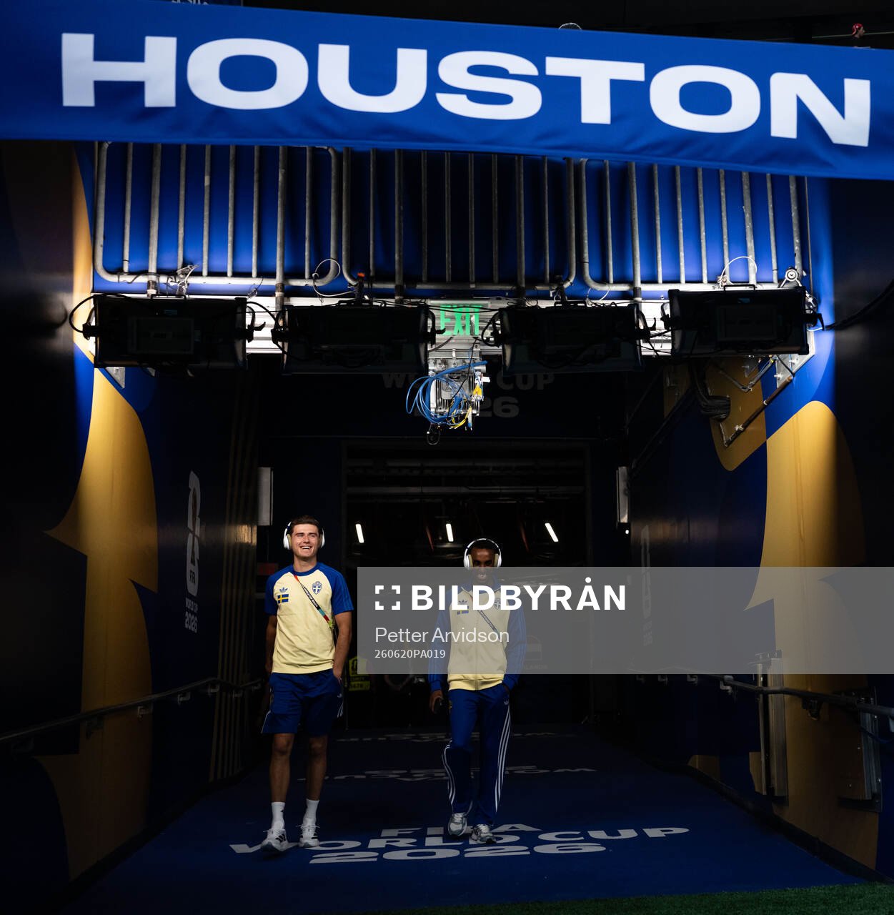 Besfort Zeneli and Taha Ali of Sweden arrive at Houston