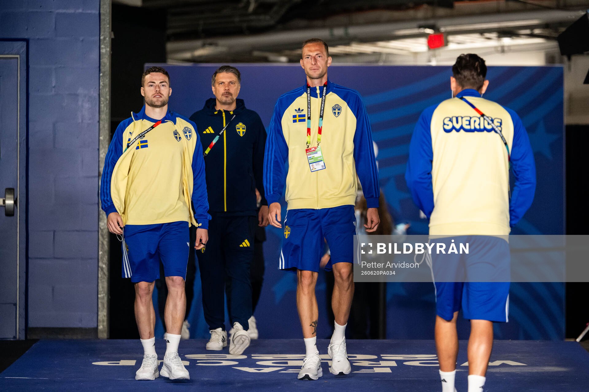 Gabriel Gudmundsson and Gustaf Nilsson of Sweden arrive at