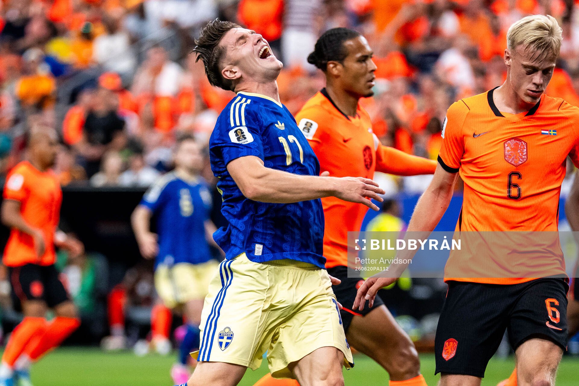 Viktor Gyökeres of Sweden looks dejected