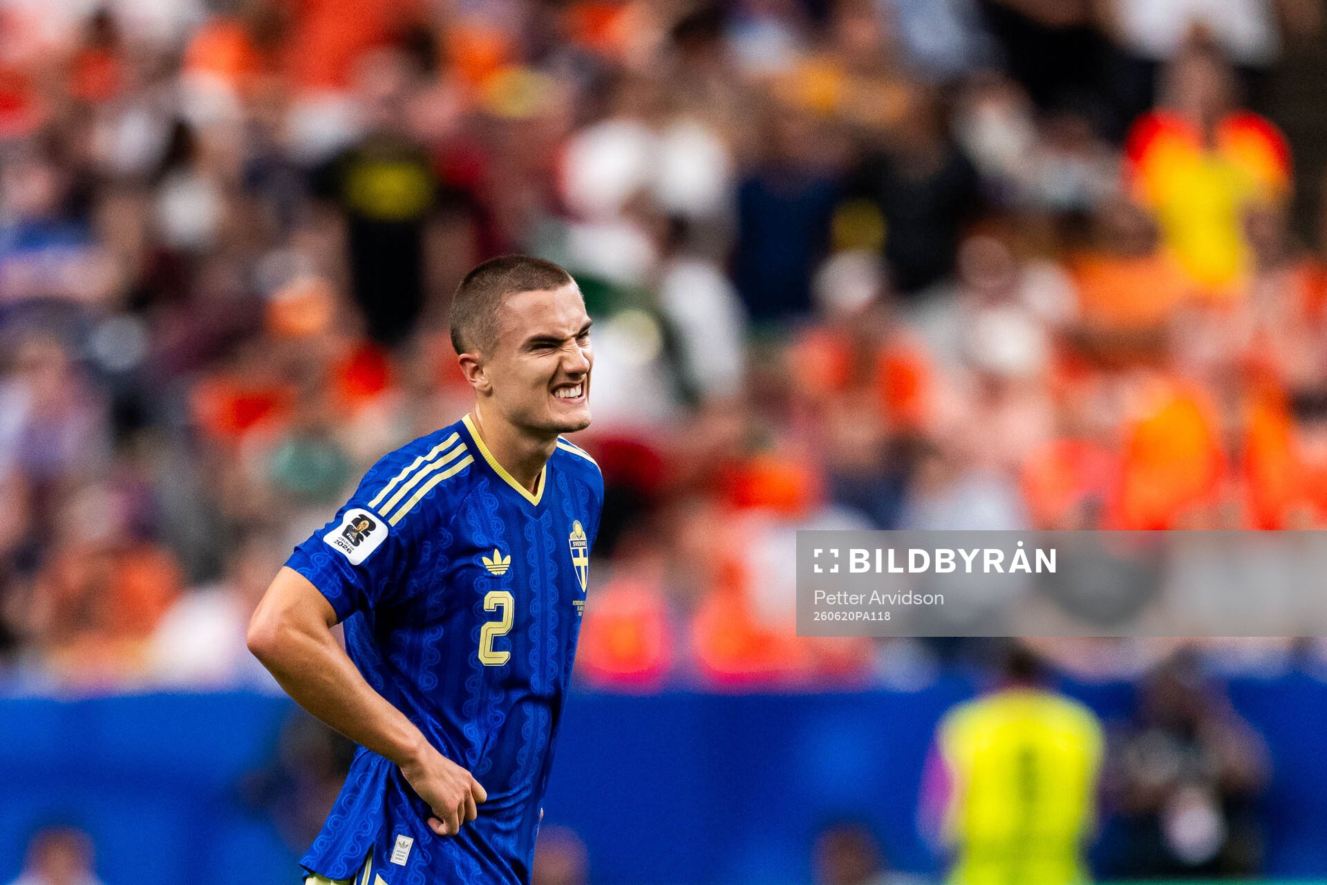 Gustaf Lagerbielke of Sweden looks dejected
