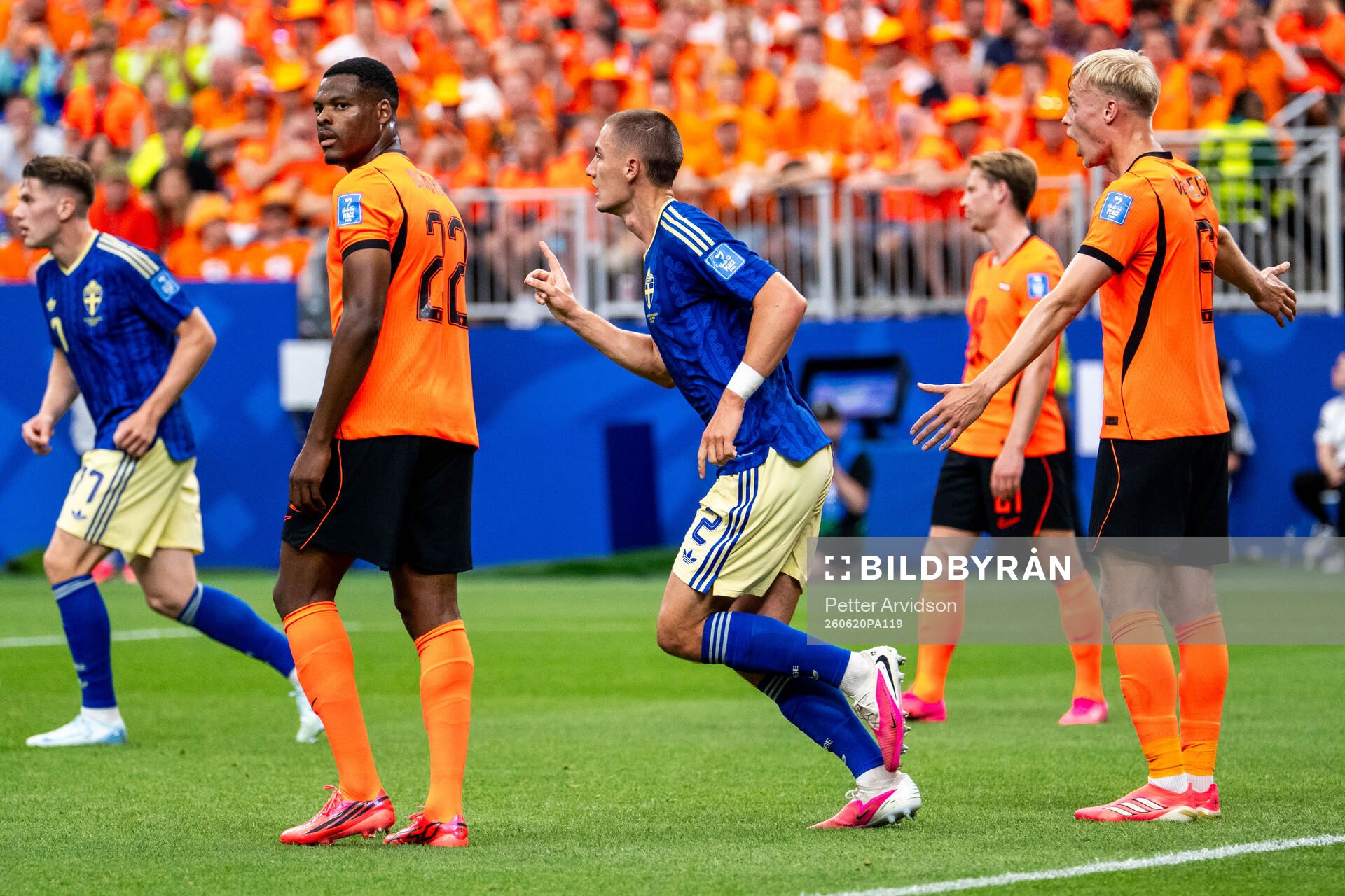 Gustaf Lagerbielke of Sweden celebrates