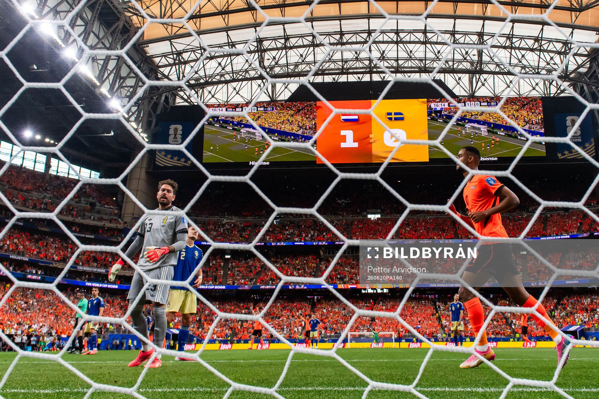 Goalkeeper Kristoffer Nordfeldt of Sweden looks dejected