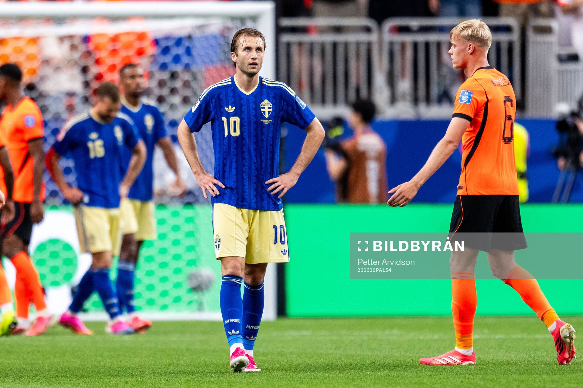 Benjamin Nygren of Sweden looks dejected