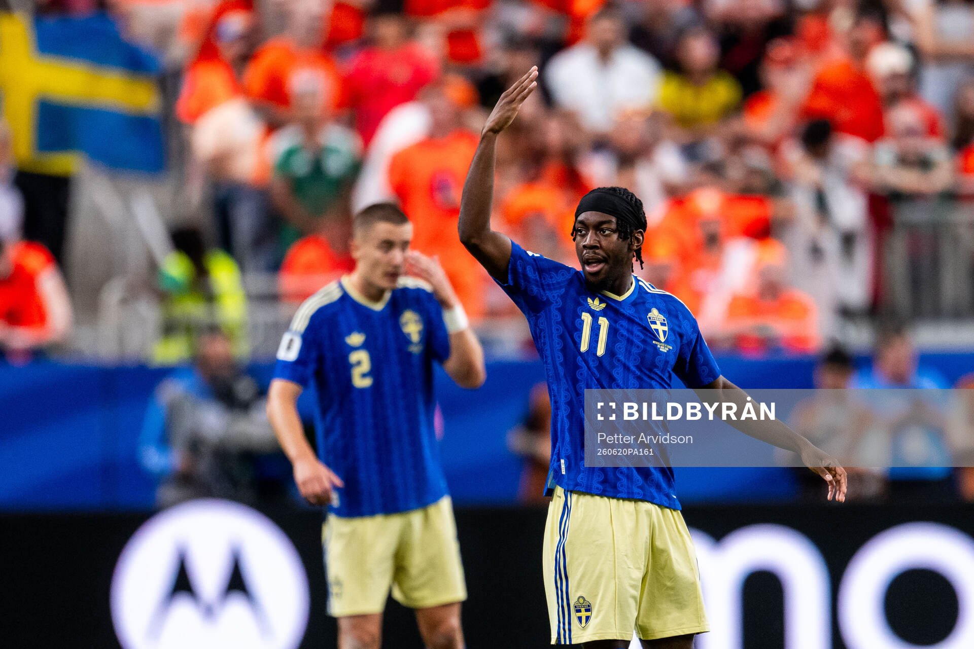 Anthony Elanga of Sweden celebrates
