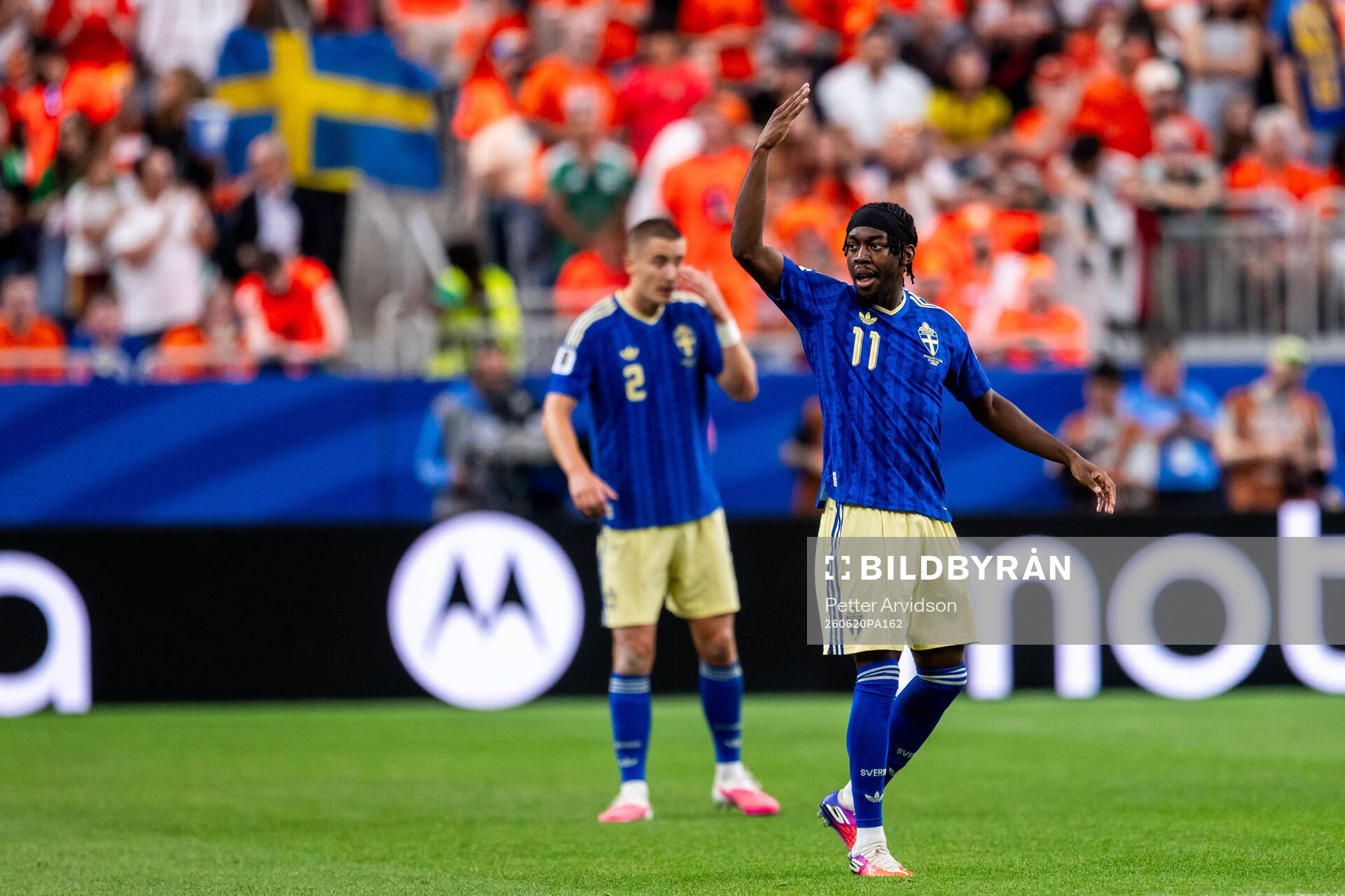 Anthony Elanga of Sweden celebrates