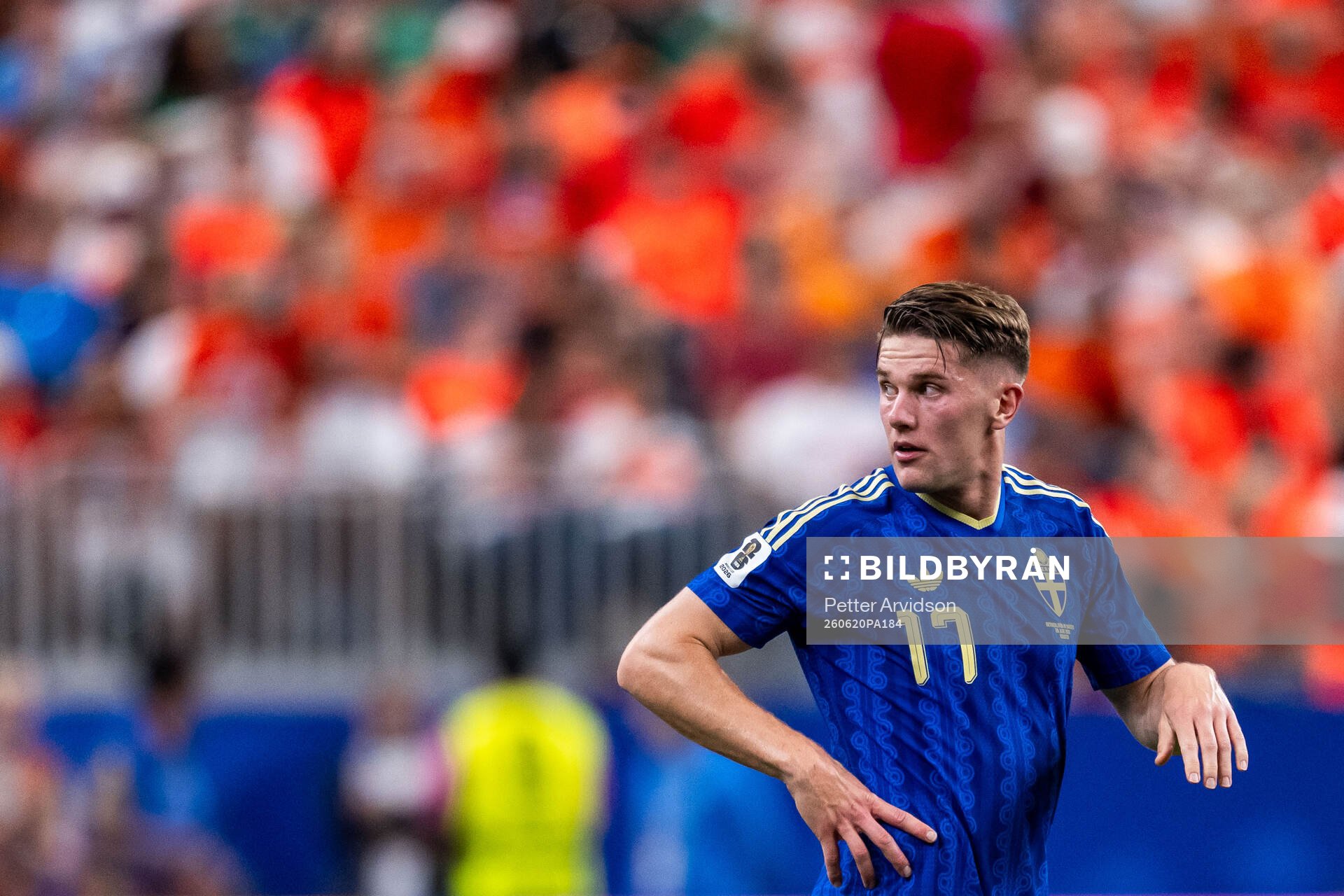 Viktor Gyökeres of Sweden looks dejected