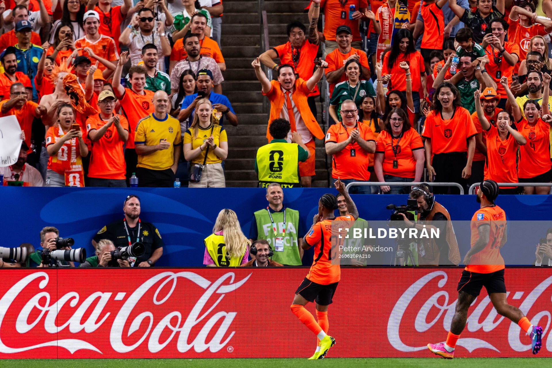 Crysencio Summerville of Netherlands celebrates