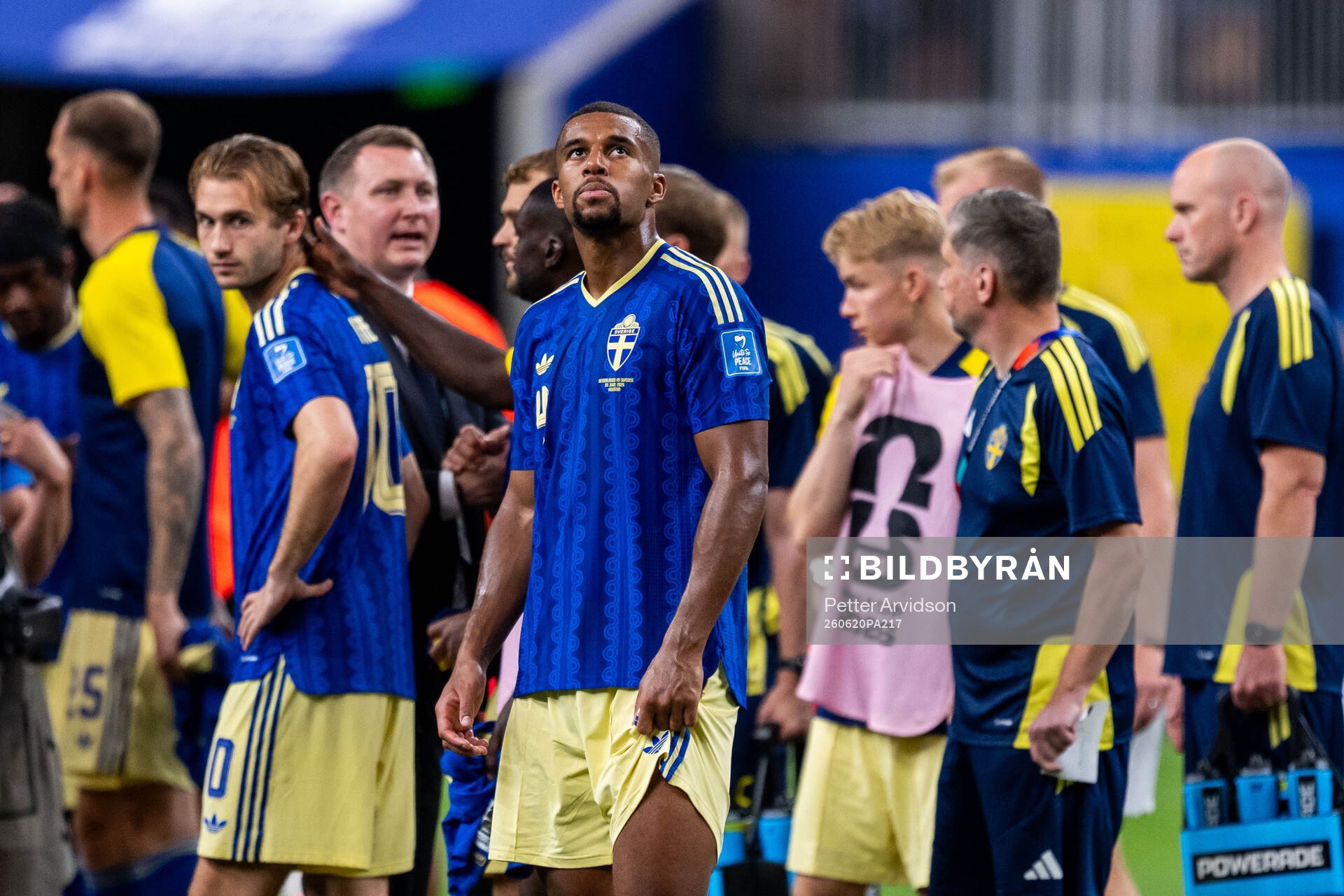 Isak Hien of Sweden looks dejected