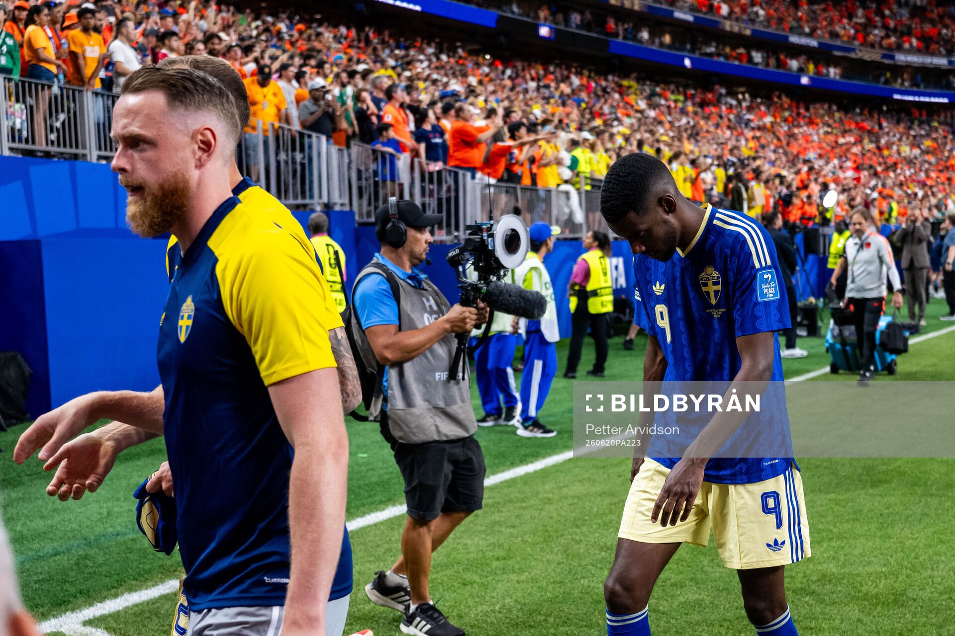 Alexander Isak of Sweden looks dejected