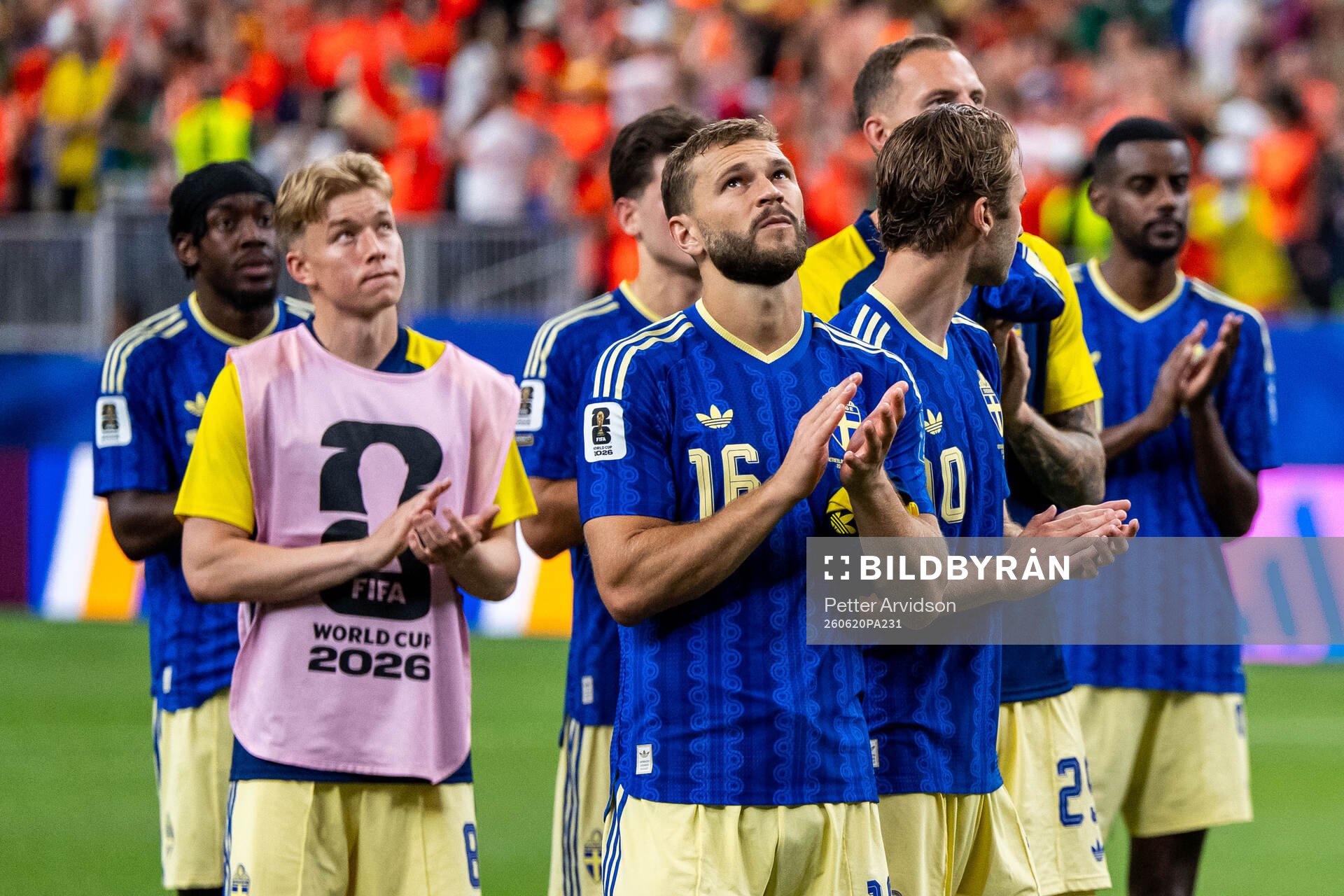 Jesper Karlström of Sweden looks dejected