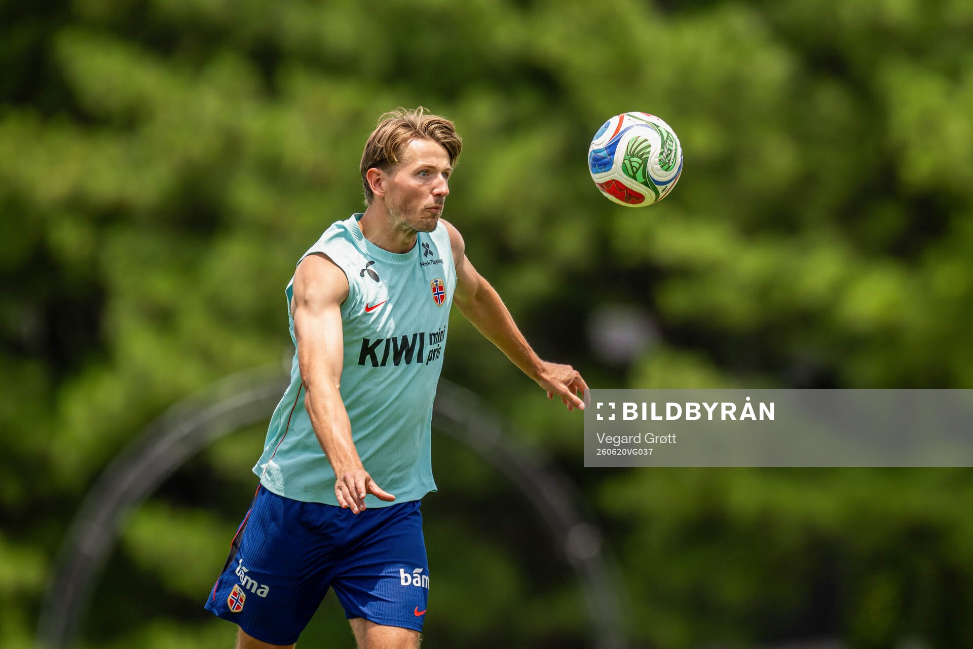 Sander Berge of the Norwegian national football team at a