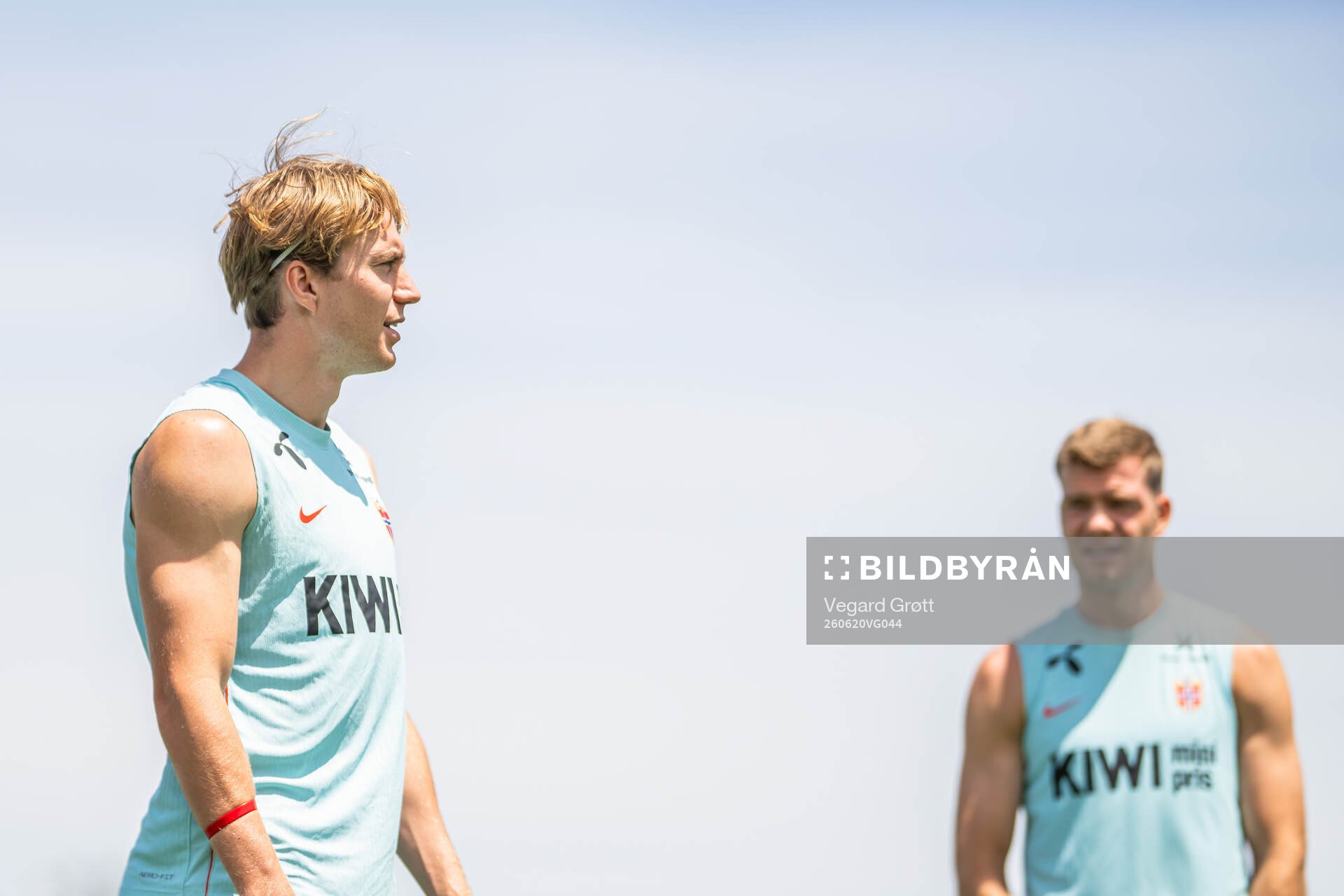 Kristian Thorstvedt and Alexander Sørloth of the Norwegian