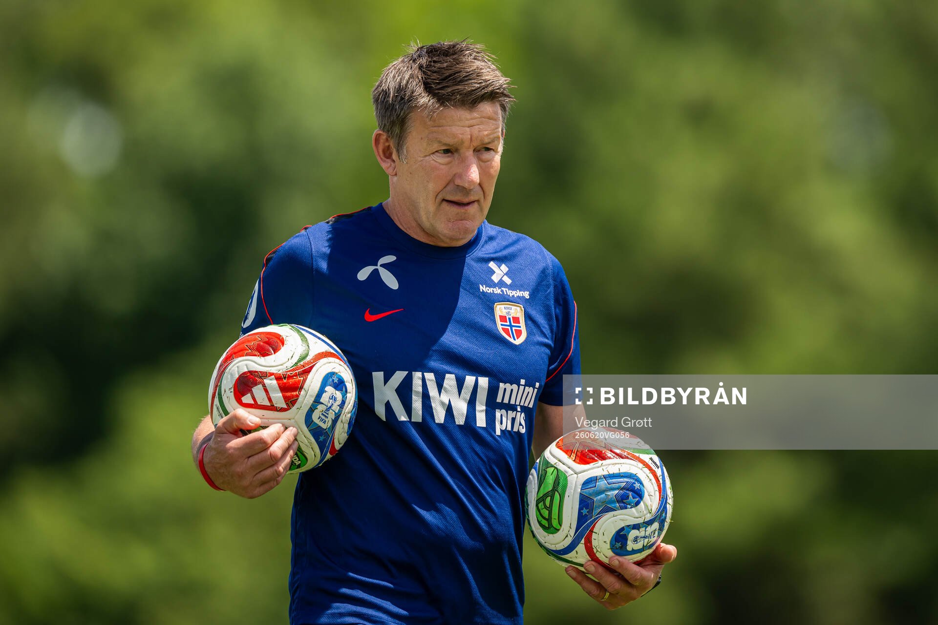 Bård Wiggen of the Norwegian national football team at a
