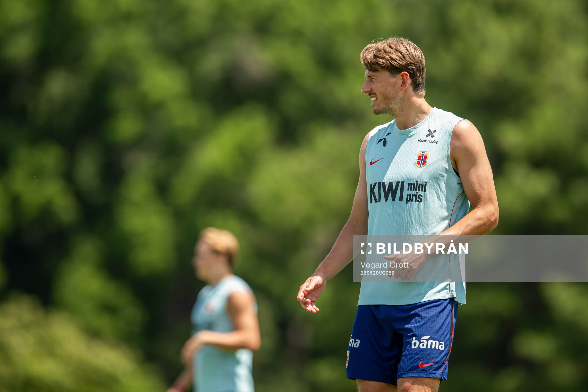 Sander Berge of the Norwegian national football team at a