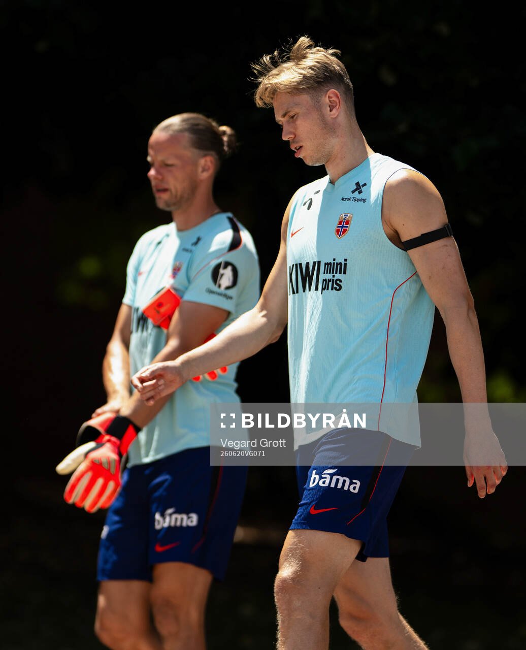 Goalkeeper Ørjan Håskjold Nyland and Torbjørn Lysaker