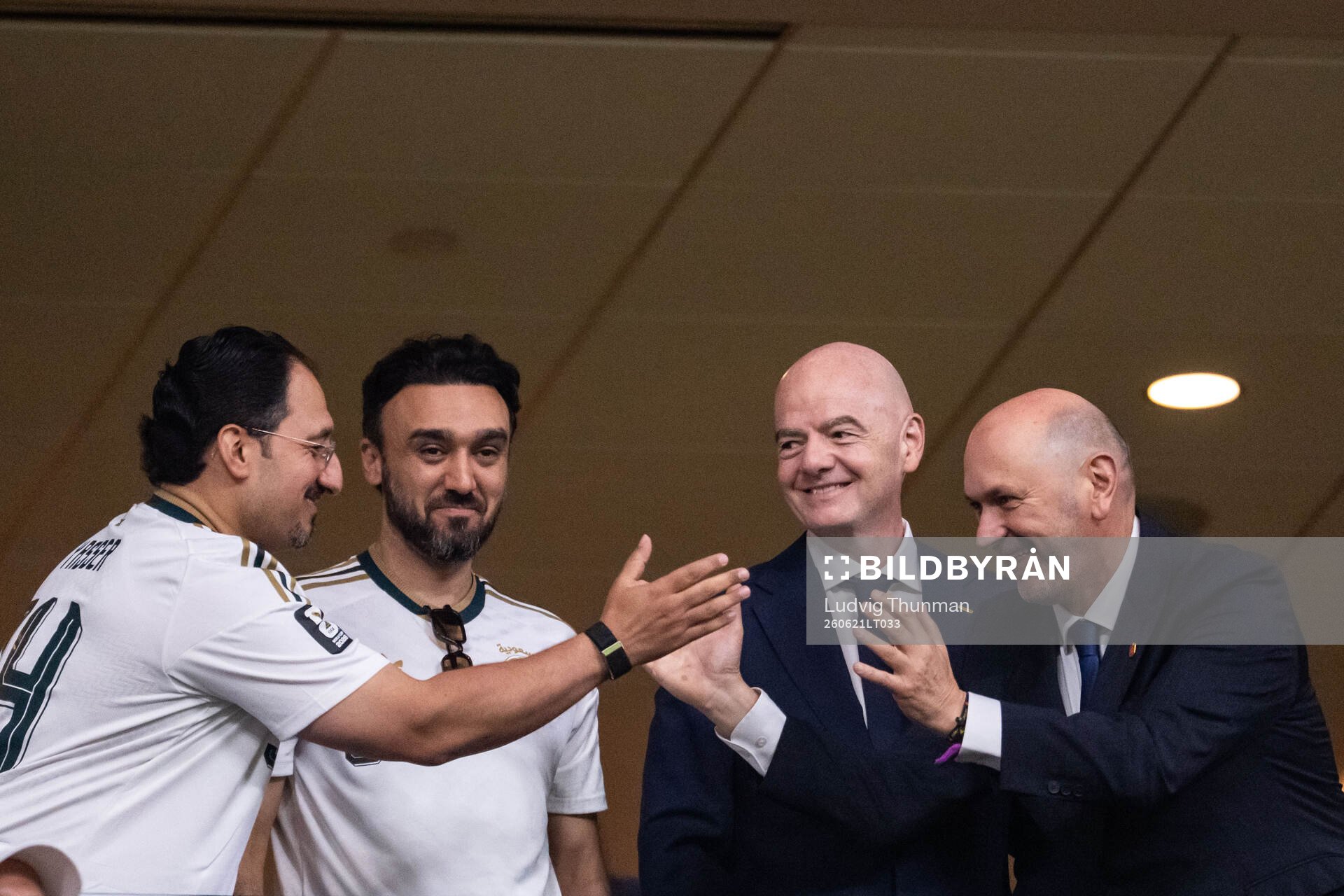 FIFA president Gianni Infantino in the stands