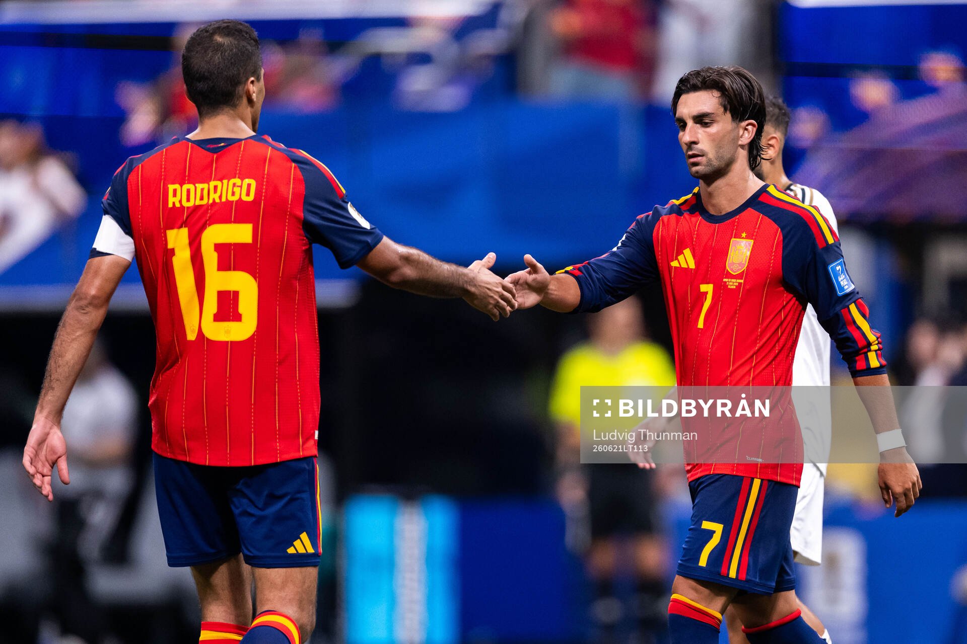 Rodri and Ferran Torres of Spain