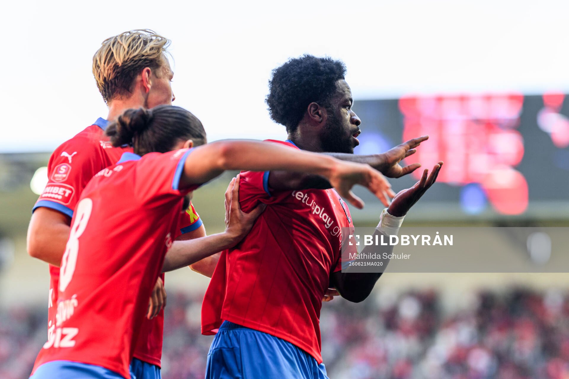 Helsingborgs Kevin Nyarko jublar