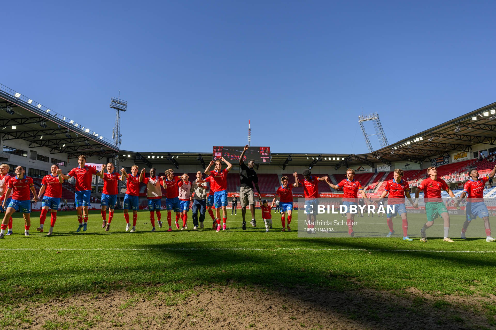 Helsingborgs spelare jublar