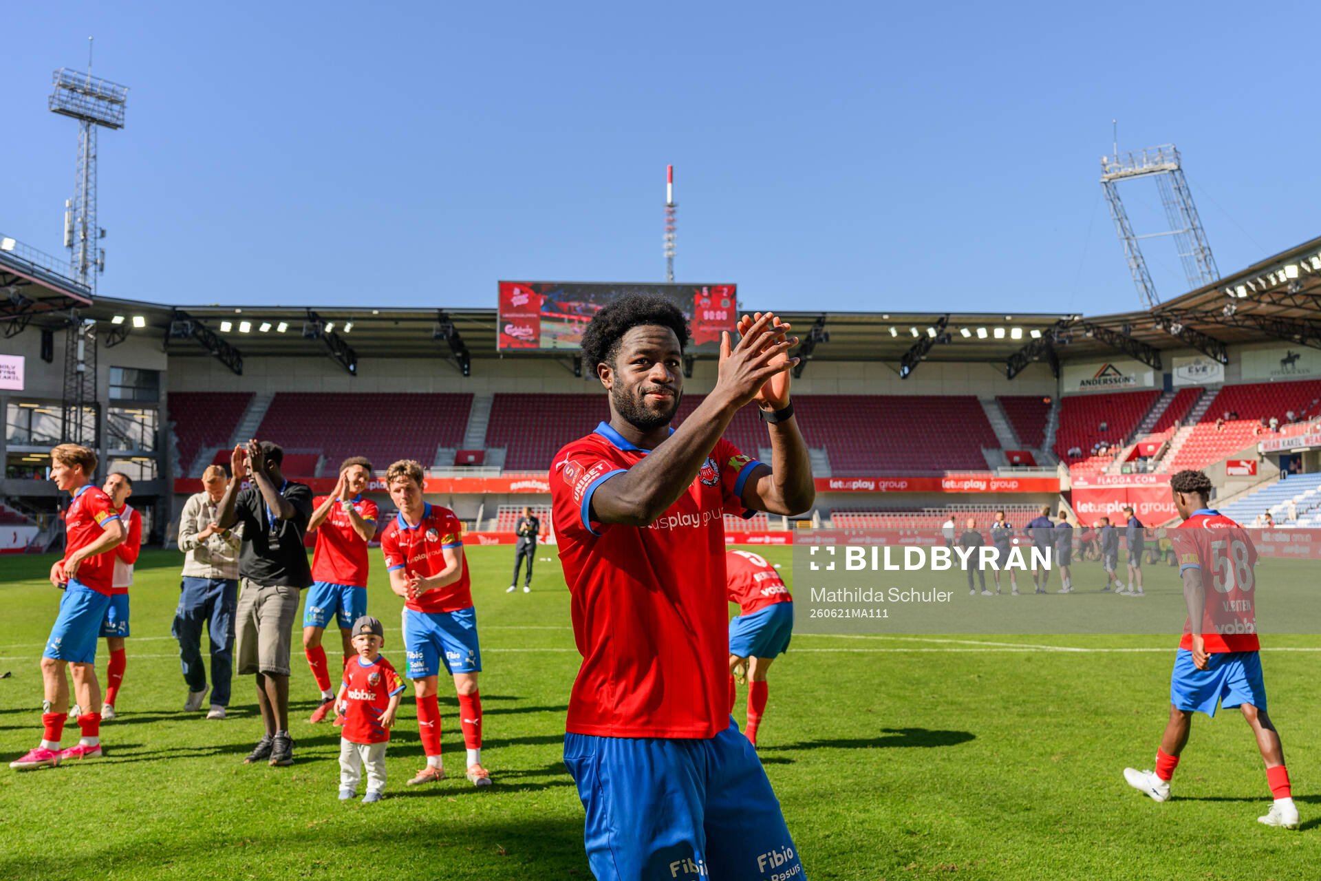 Helsingborgs Kevin Nyarko jublar