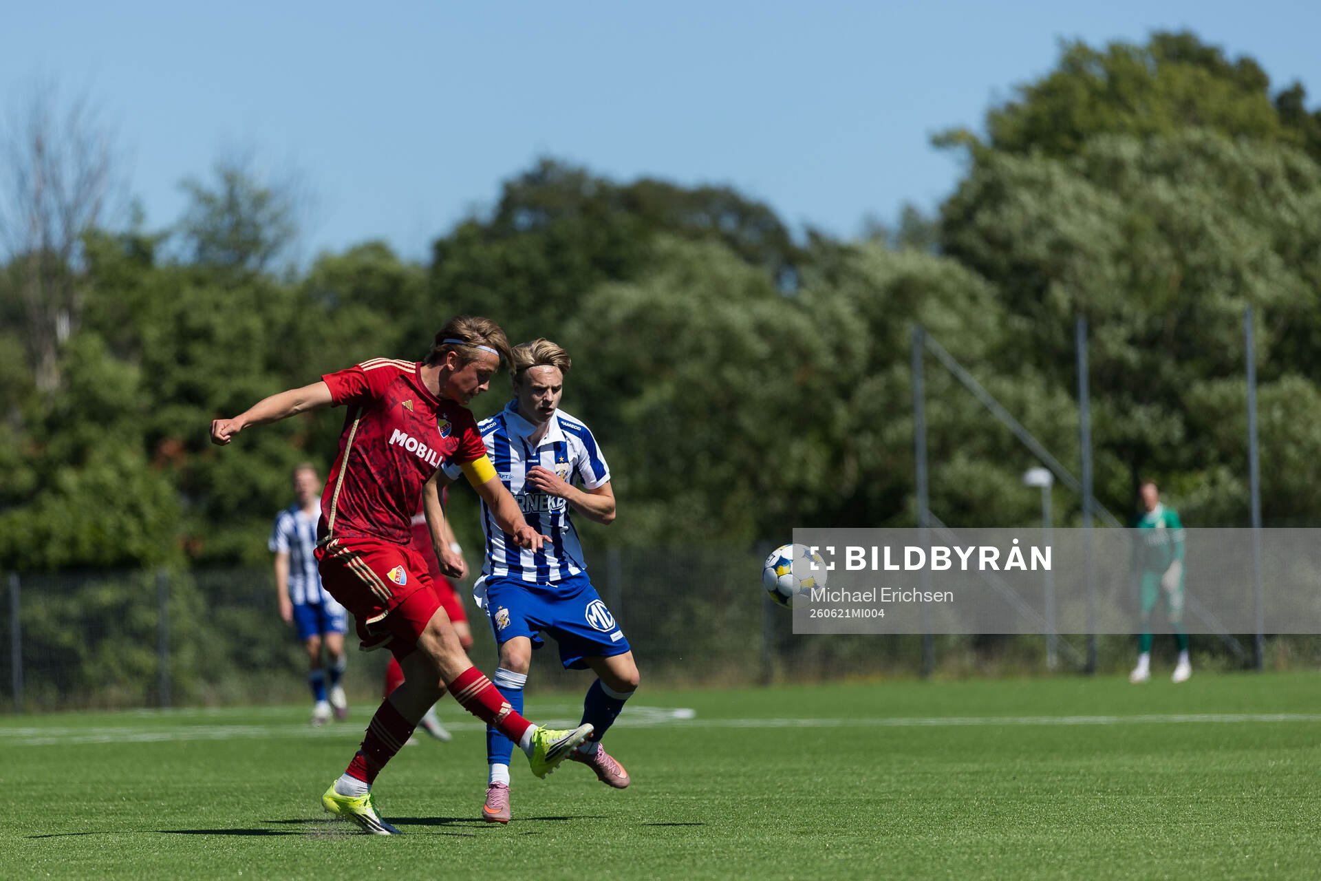 Djurgårdens Hjalmar Fredricson och IFK Göteborgs Wilmer