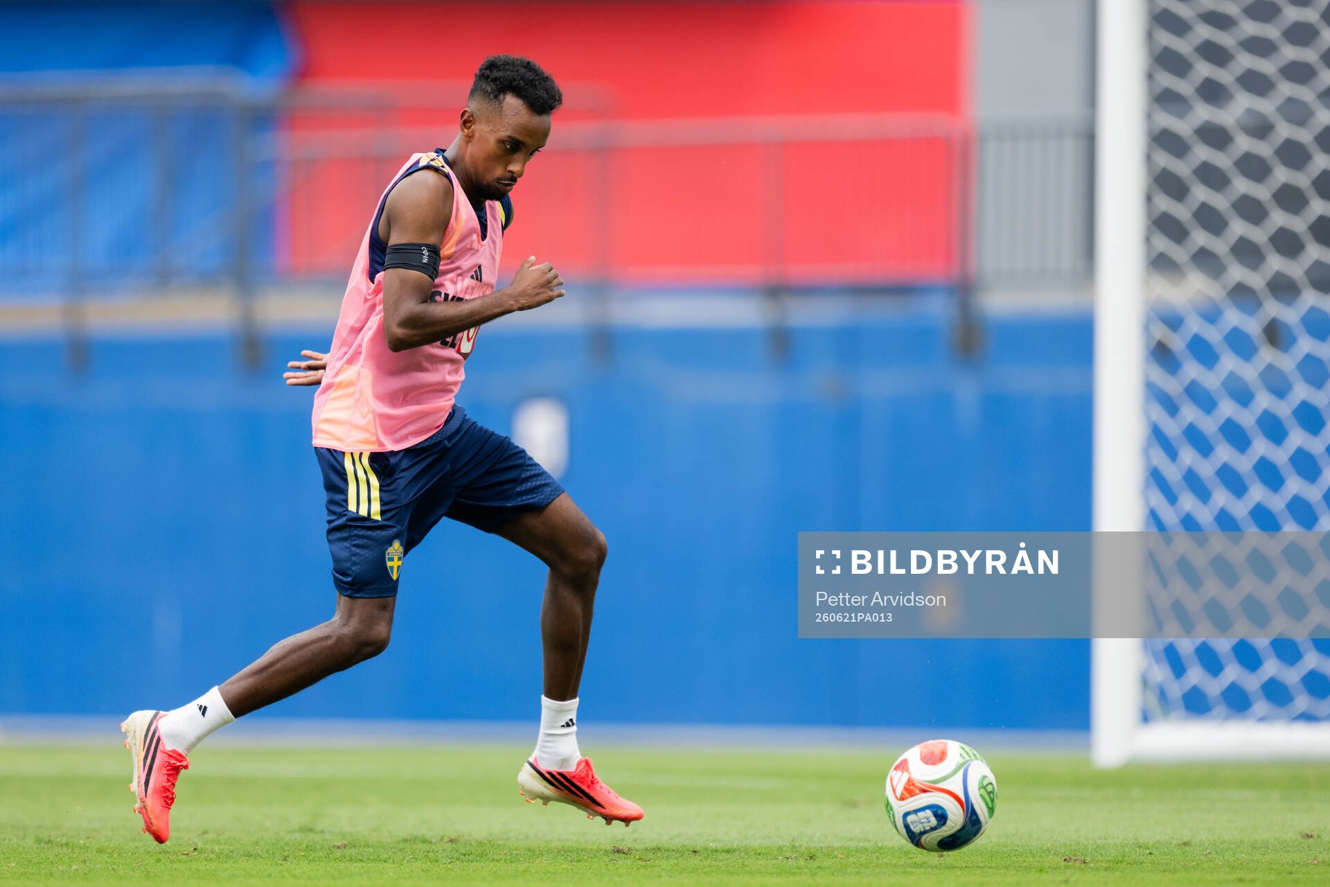 Taha Ali of the Swedish national football team at a