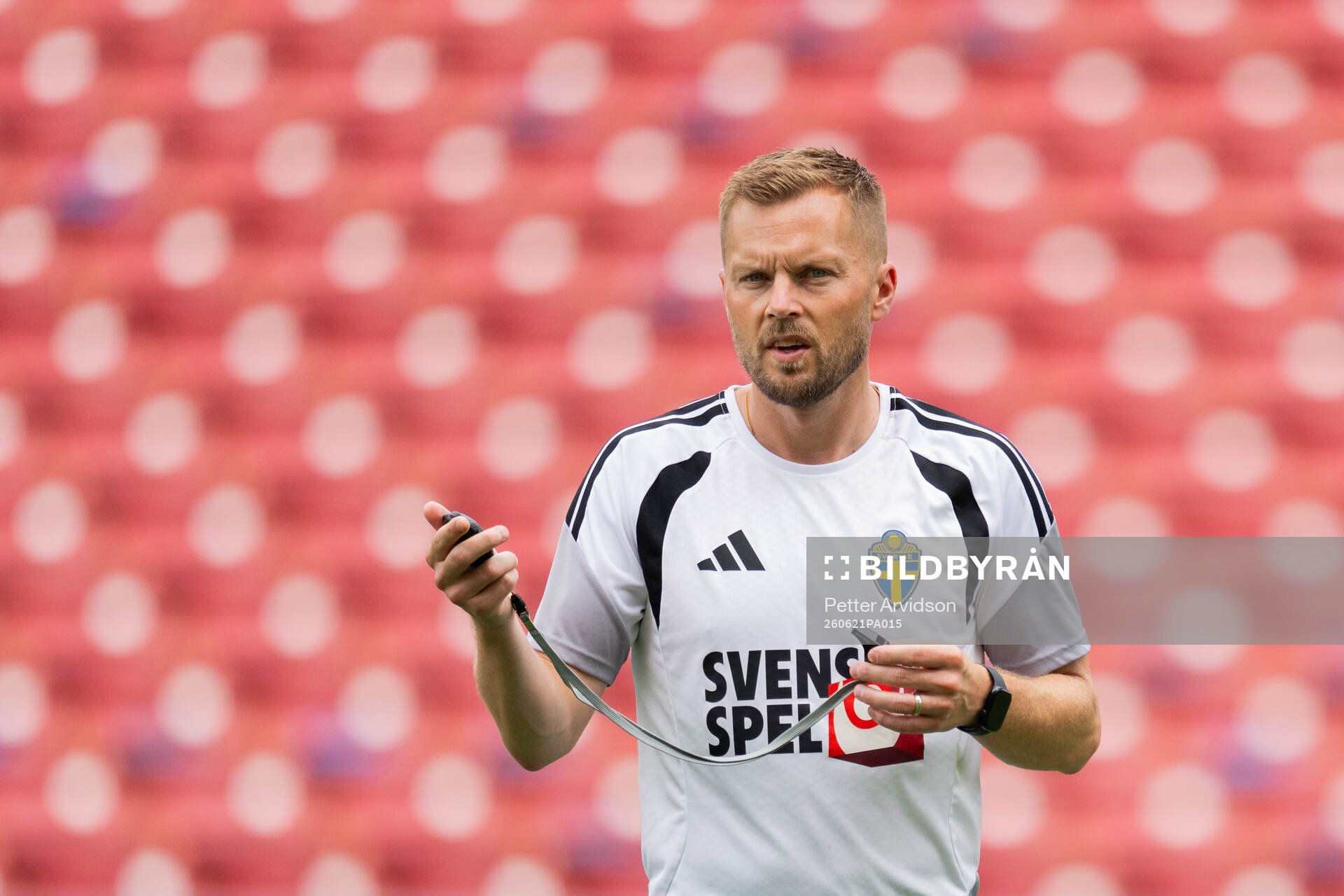 Assistant coach Sebastian Larsson of the Swedish national