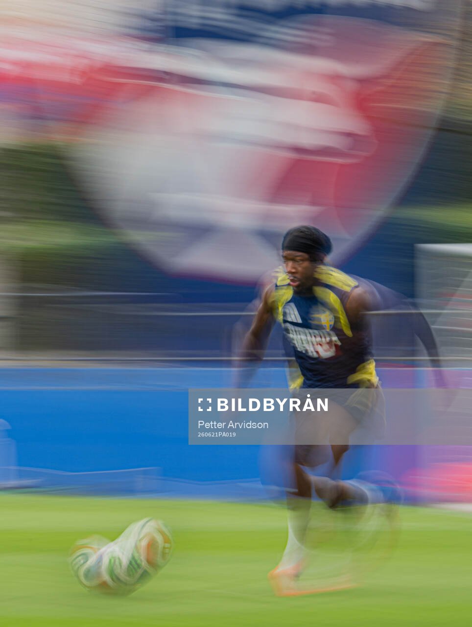Anthony Elanga of the Swedish national football team at a