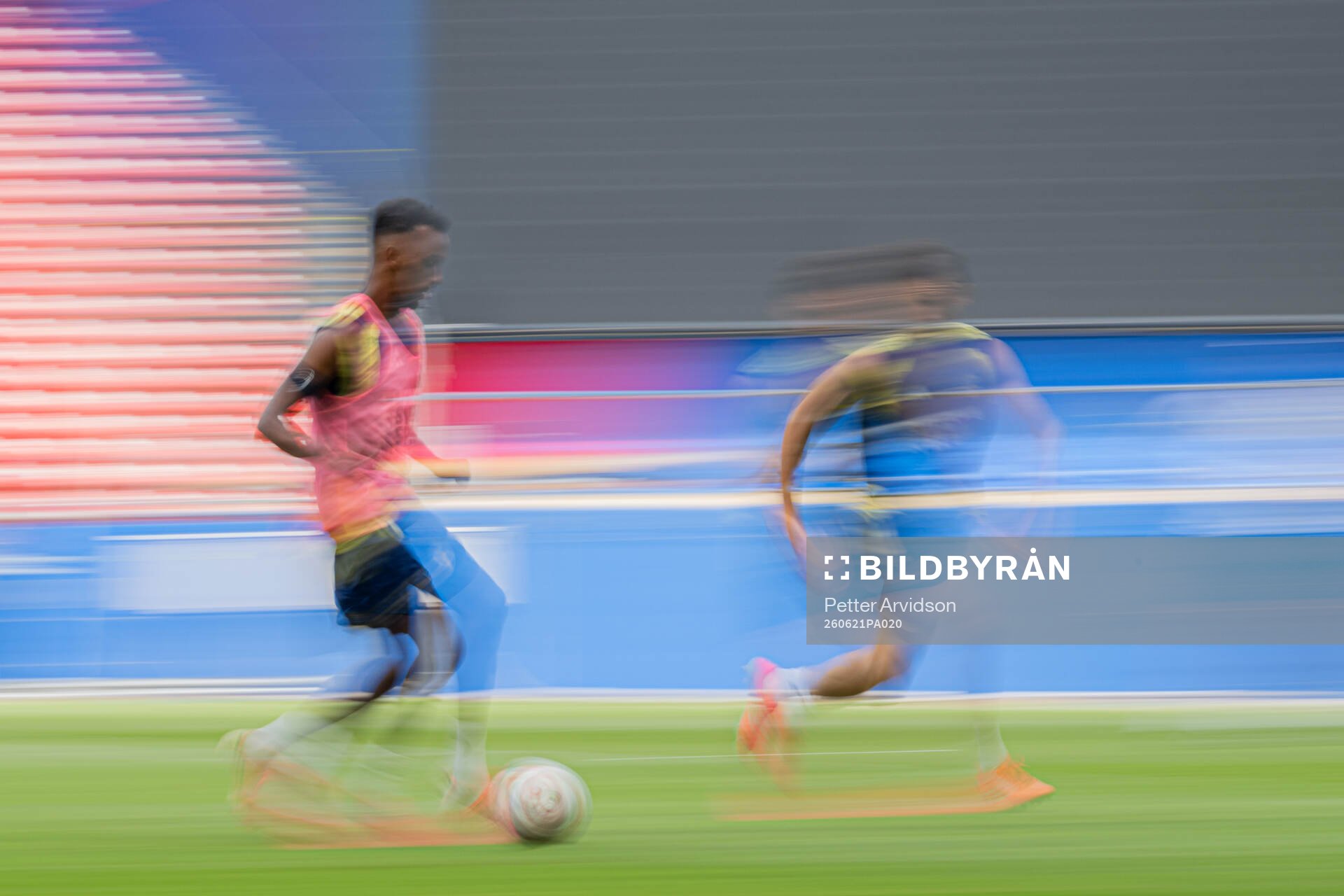 Taha Ali and Hjalmar Ekdal of the Swedish national football