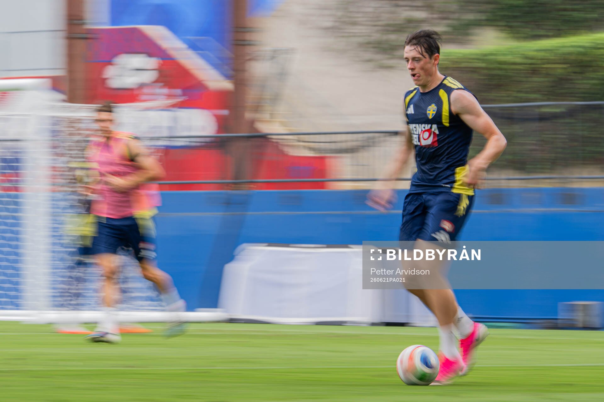 Elliot Stroud of the Swedish national football team at a