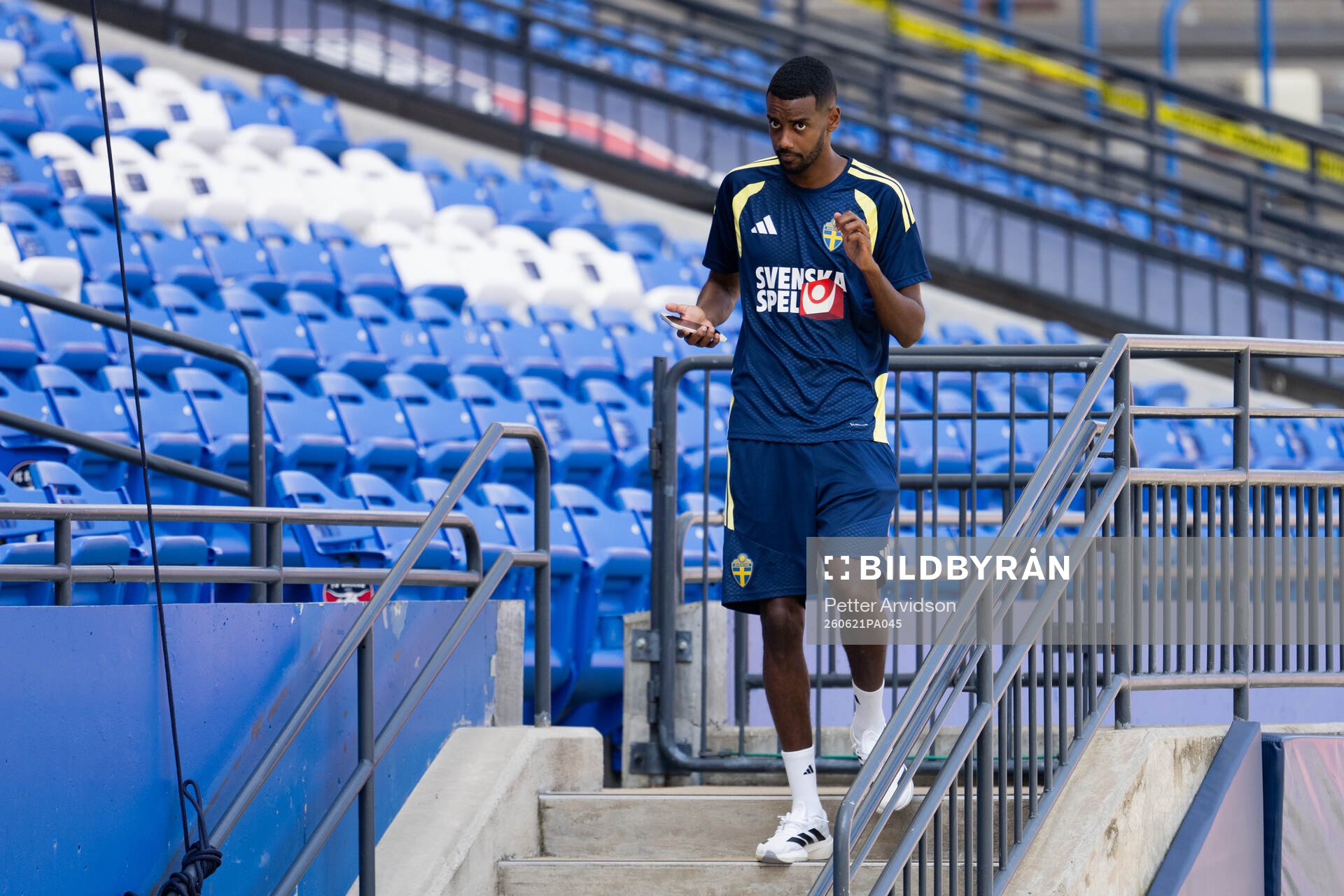Alexander Isak of the Swedish national football team at a