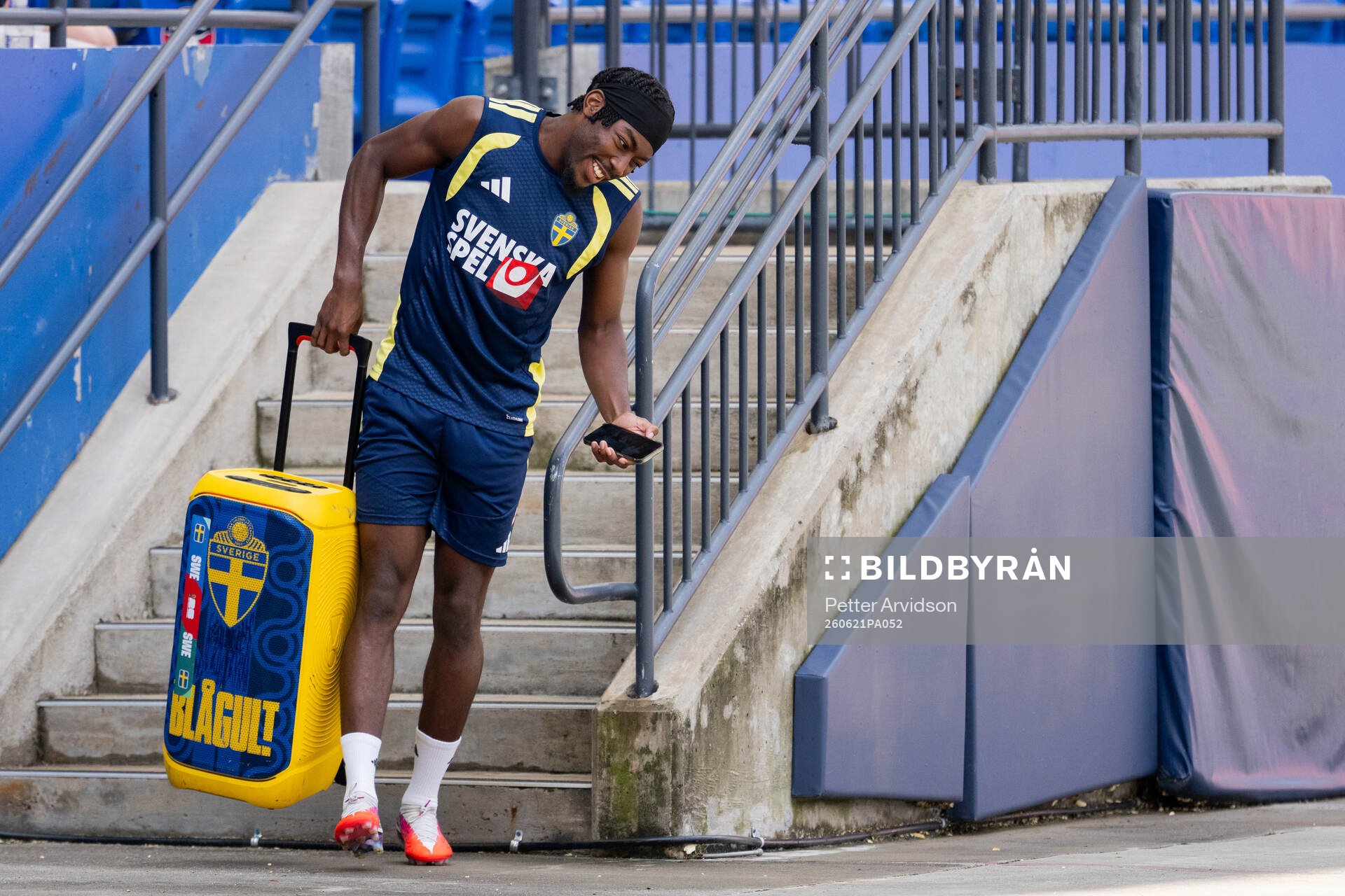 Anthony Elanga of the Swedish national football team at a
