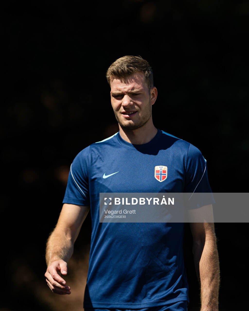 Alexander Sørloth of the Norwegian national football team