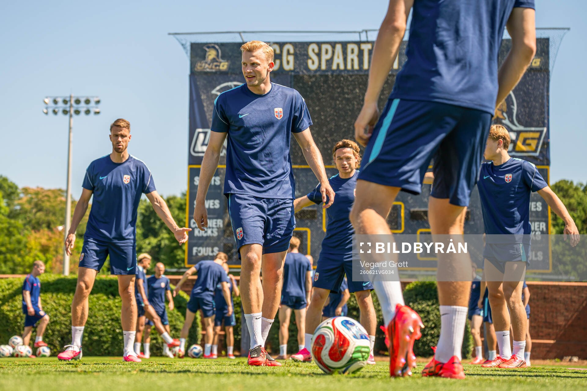 Sondre Langås of the Norwegian national football team at a
