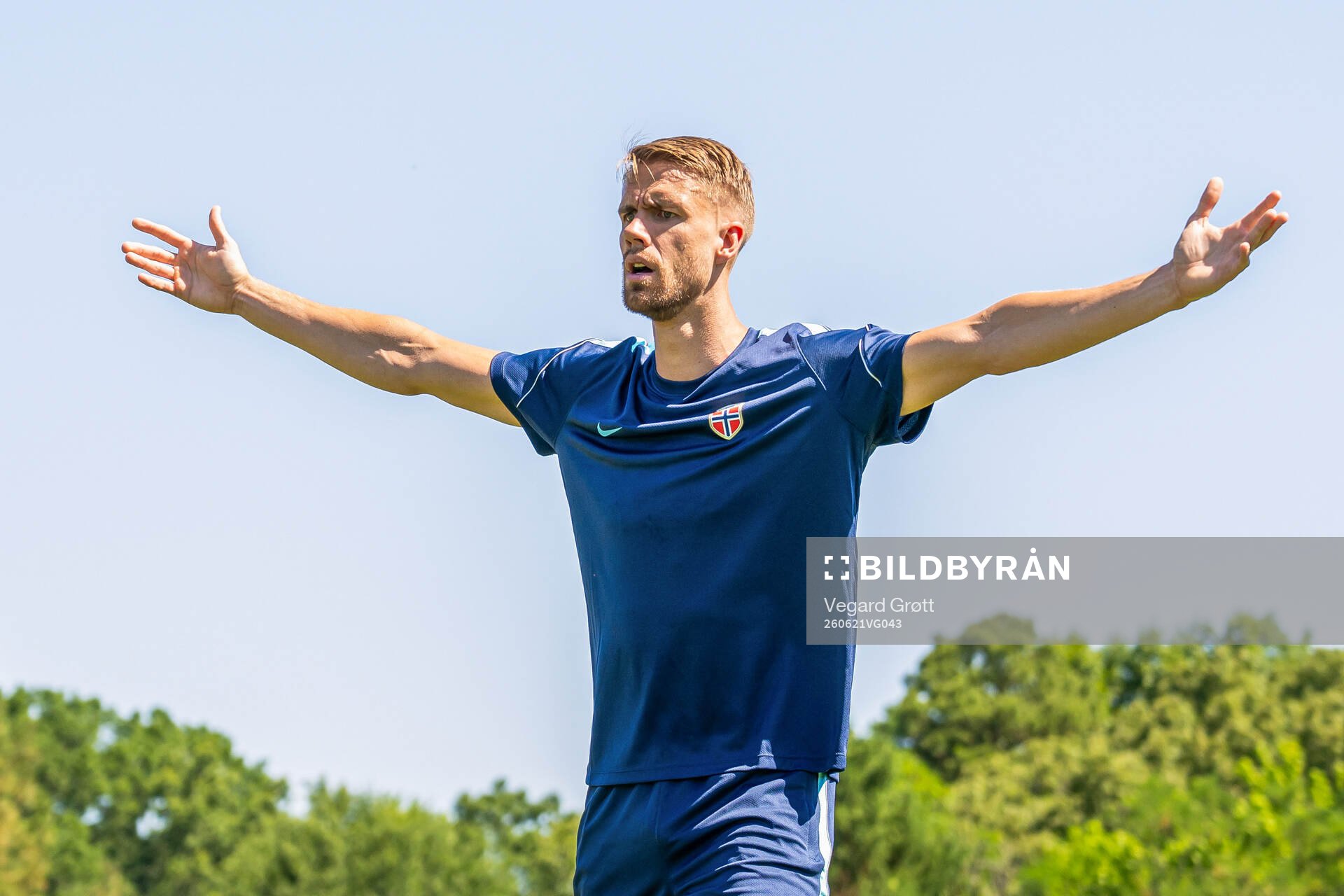Kristoffer Ajer of the Norwegian national football team at