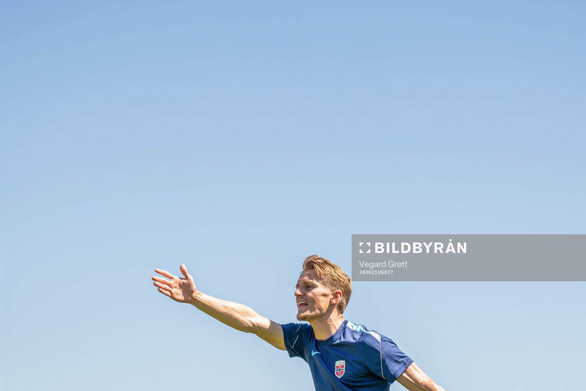 Martin Ødegaard of the Norwegian national football team at