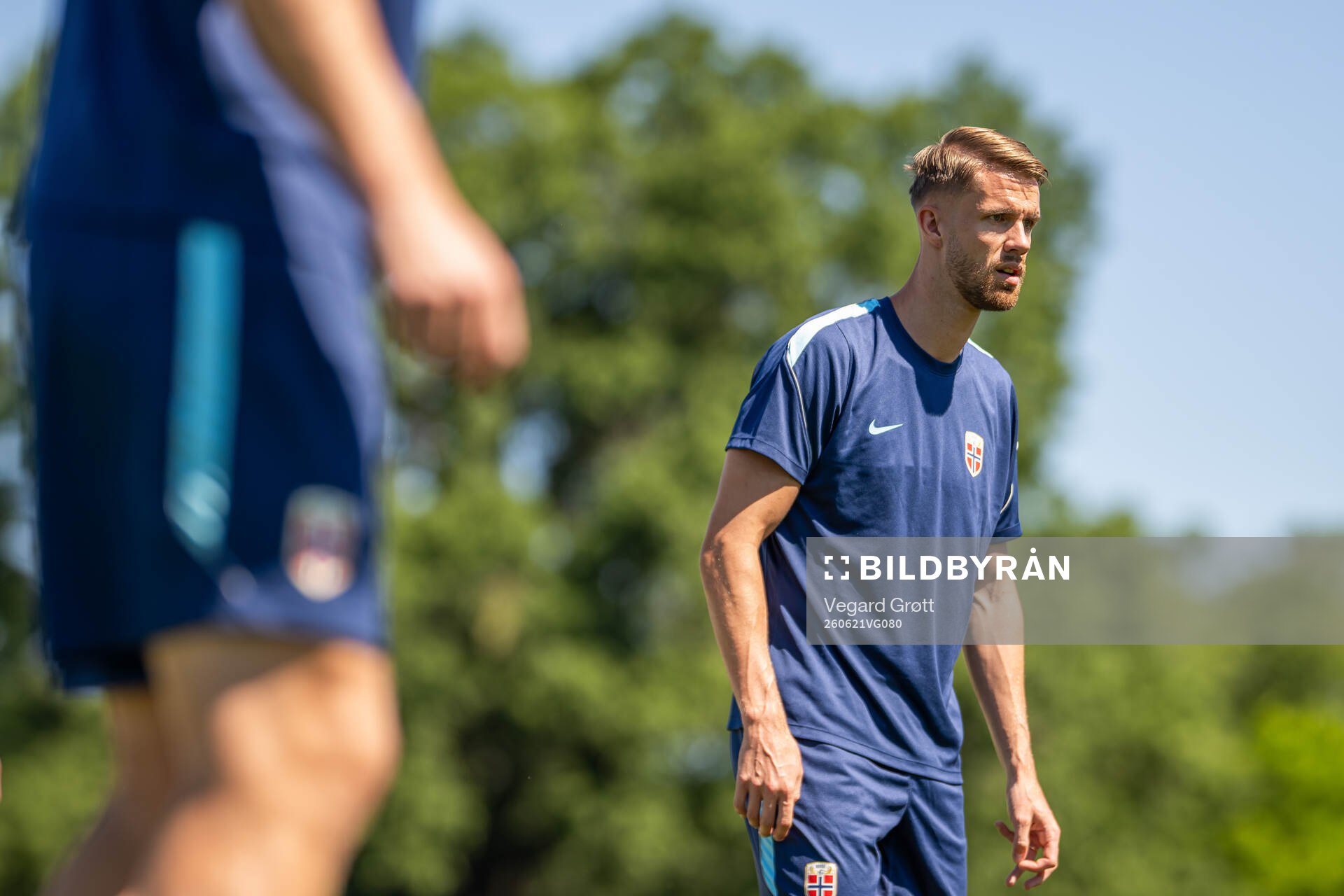 Kristoffer Ajer of the Norwegian national football team at