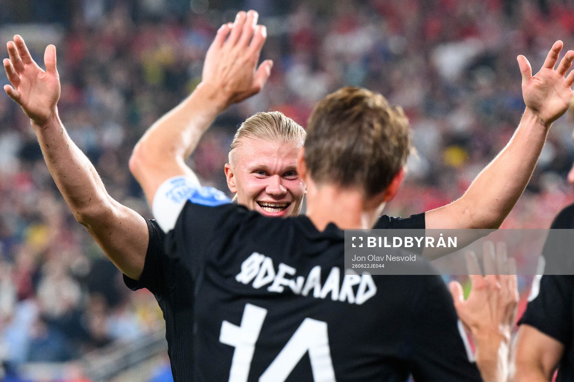 Erling Braut Haaland and Martin Ødegaard of Norway