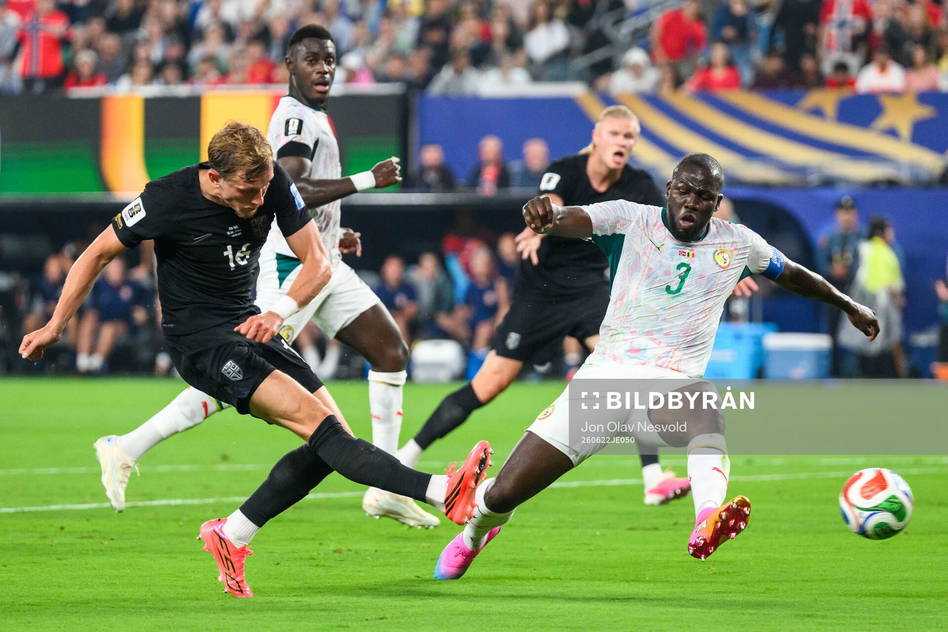 Marcus Holmgren Pedersen of Norway scores 1-0