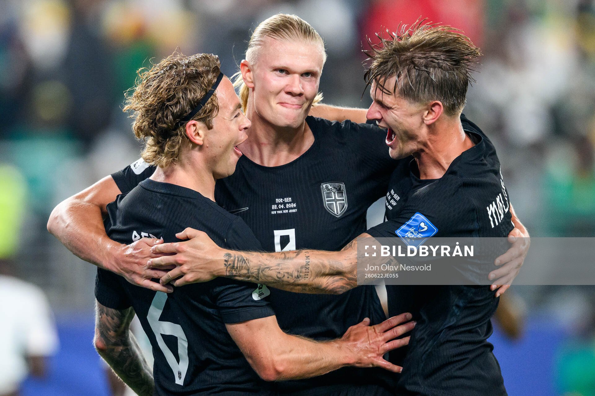 Patrick Berg, Erling Braut Haaland and David Møller Wolfe