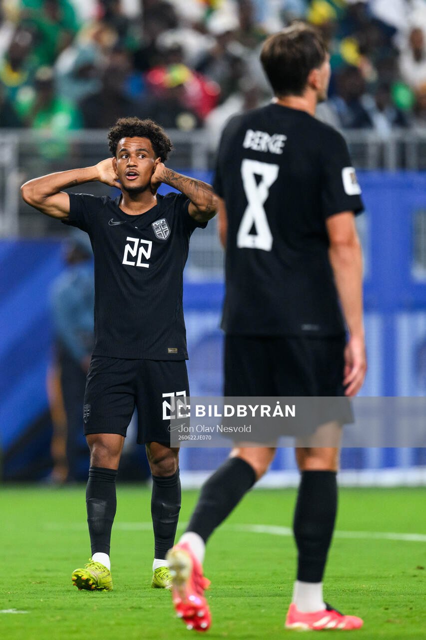 Oscar Bobb of Norway reacts