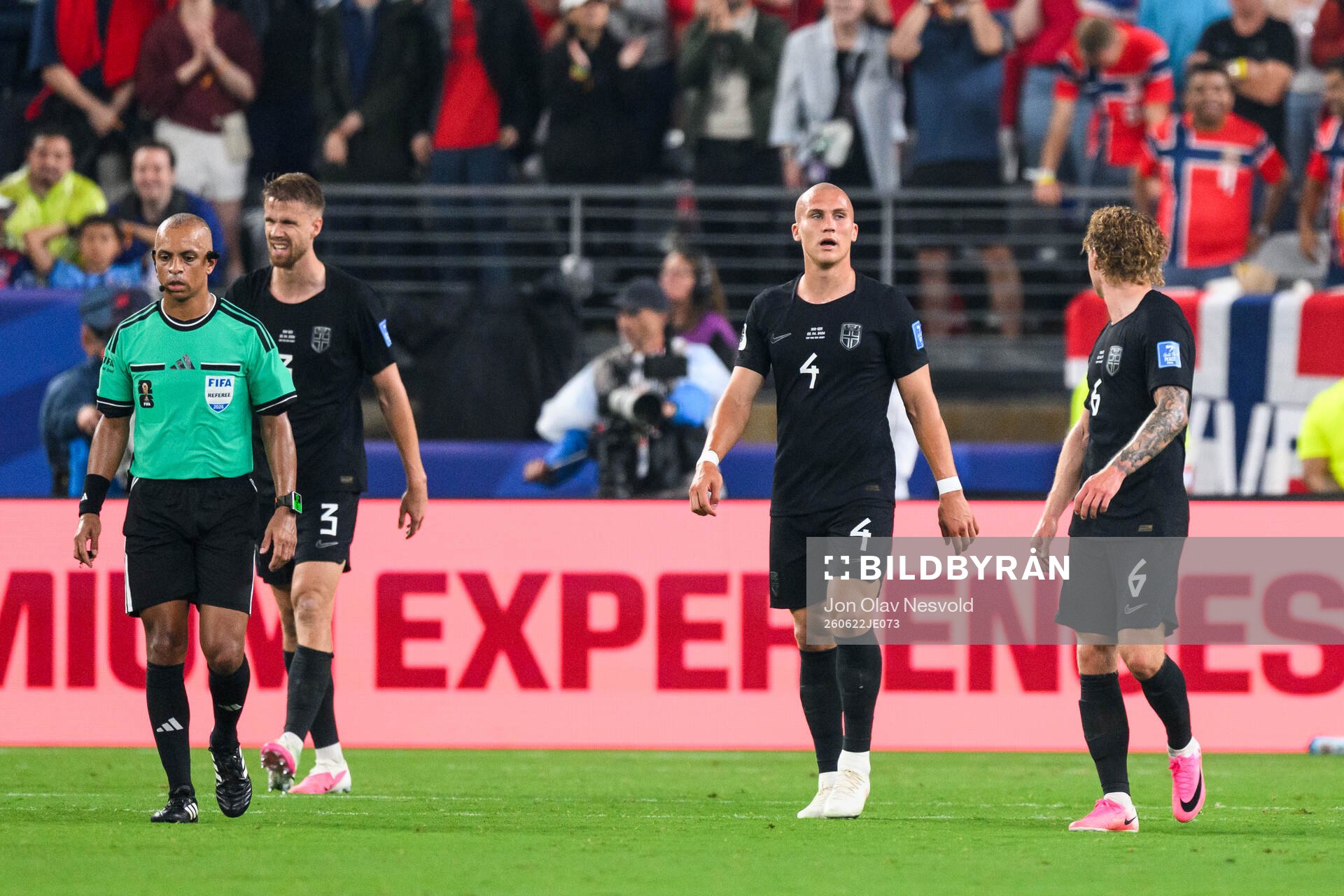 Players of Norway look dejected