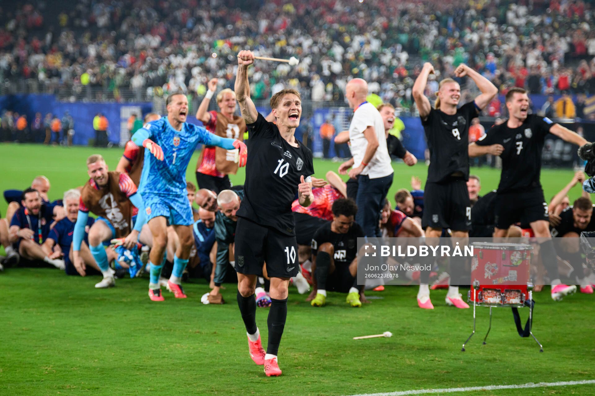 Martin Ødegaard of Norway celebrates
